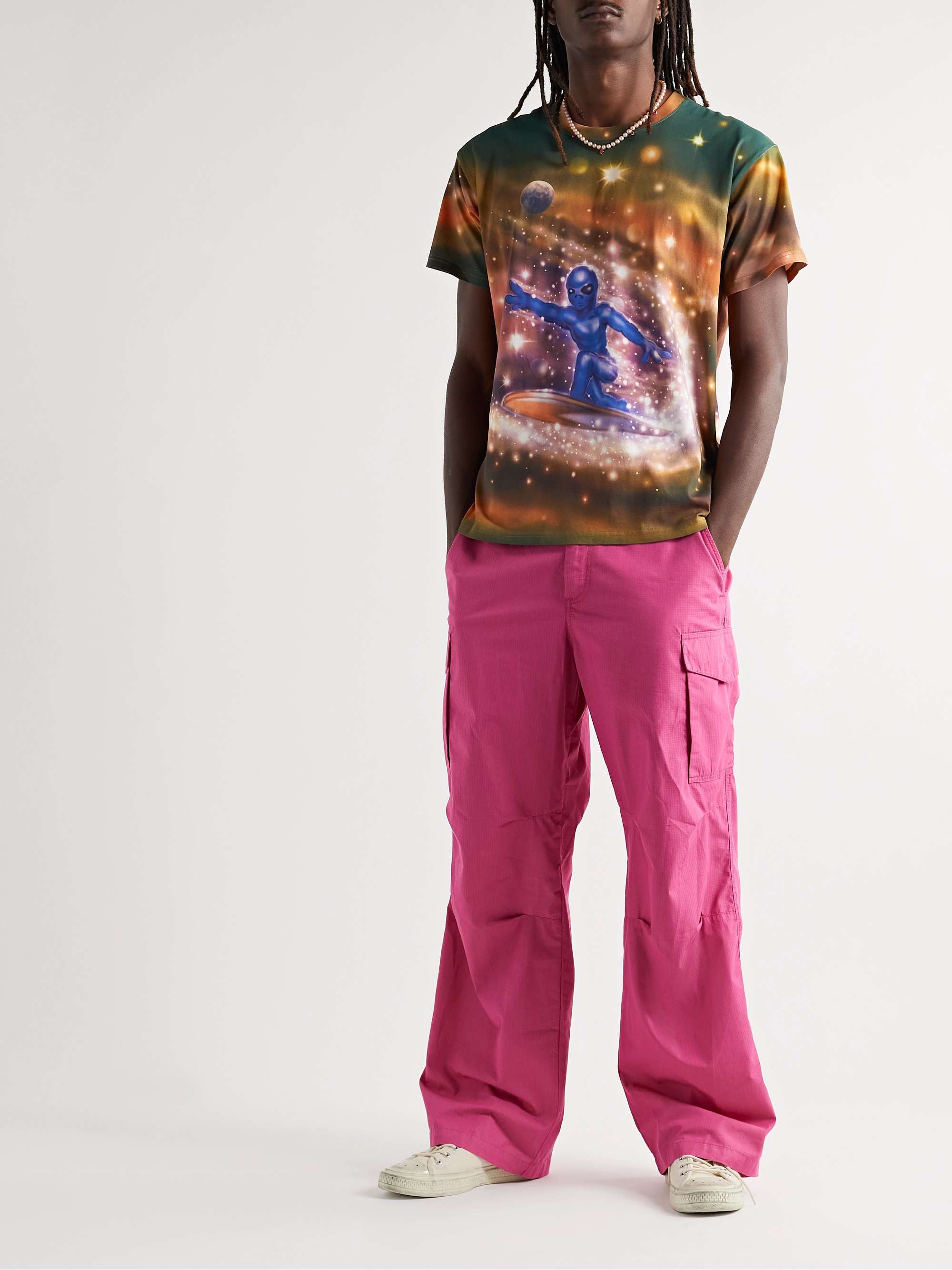 STOCKHOLM SURFBOARD CLUB Alko Airbrush Printed Organic Cotton-Jersey T-Shirt