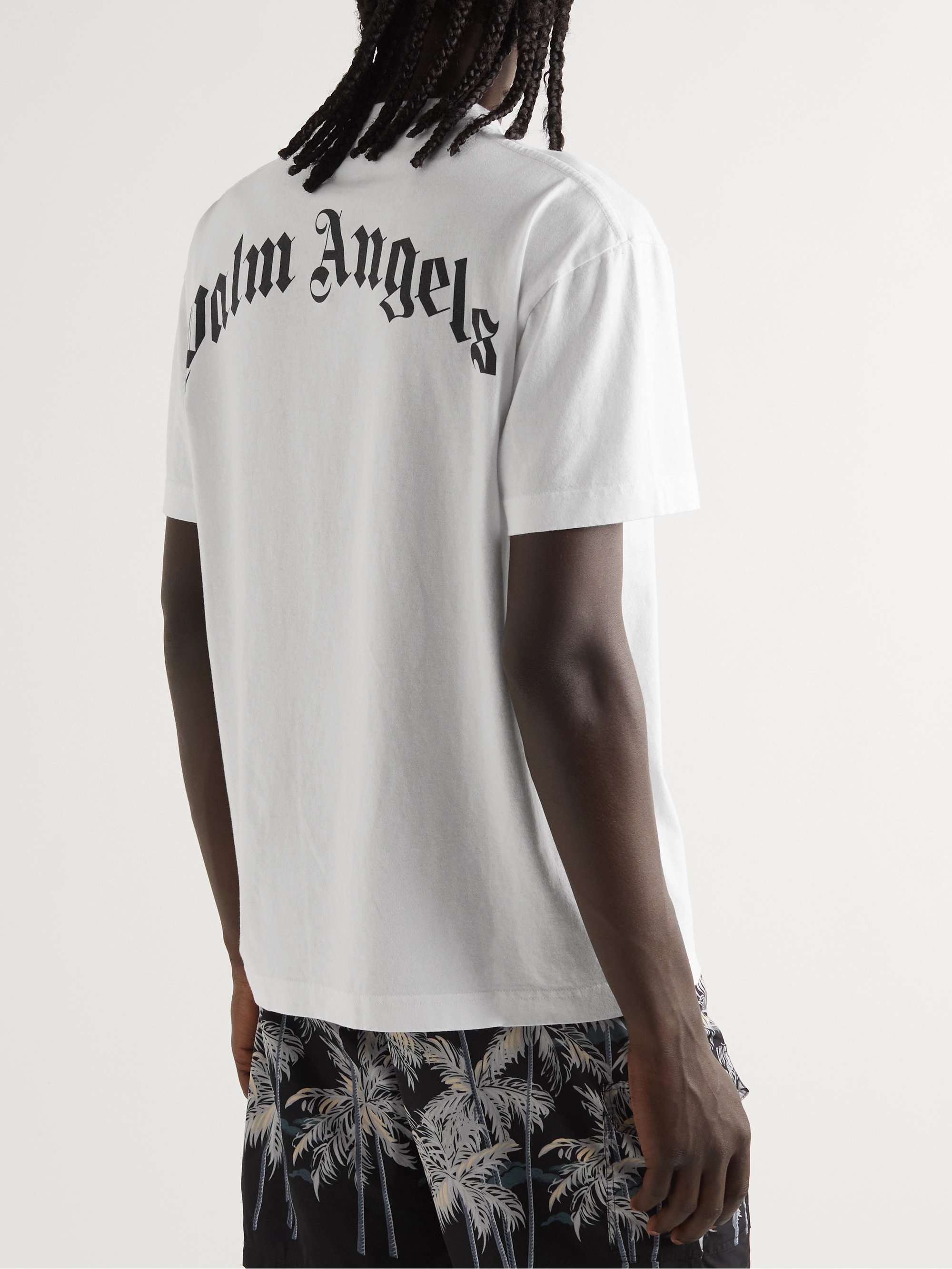 PALM ANGELS Logo-Print Cotton-Jersey T-Shirt for Men