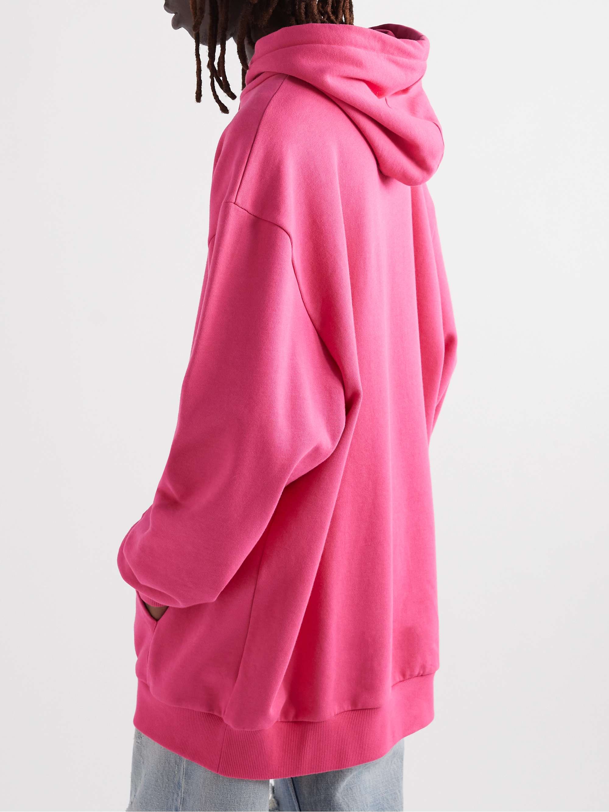 CELINE HOMME Oversized Embellished Embroidered Cotton-Blend Jersey Hoodie