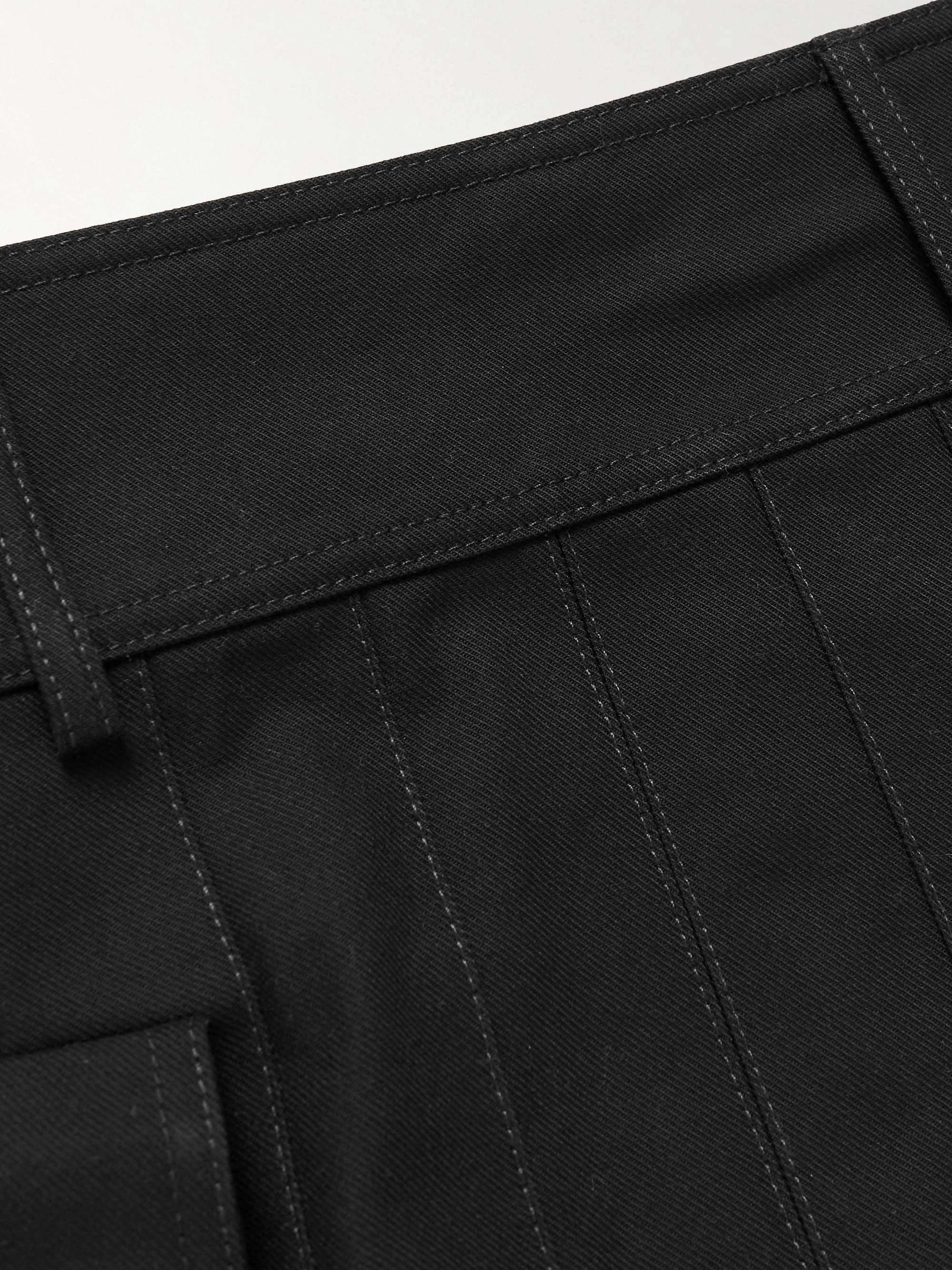 CELINE HOMME Pleated Cotton-Twill Kilt