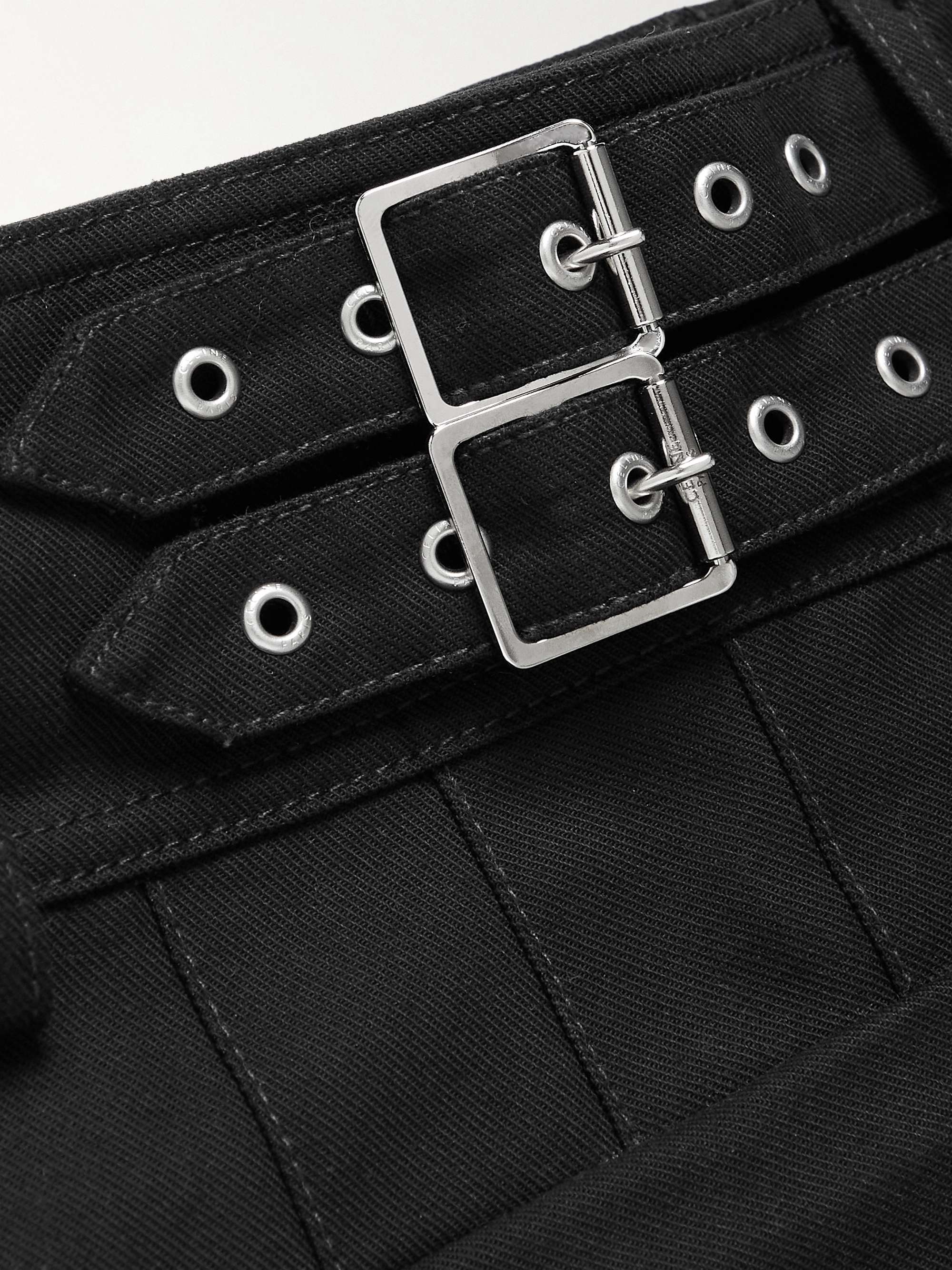 CELINE HOMME Pleated Cotton-Twill Kilt