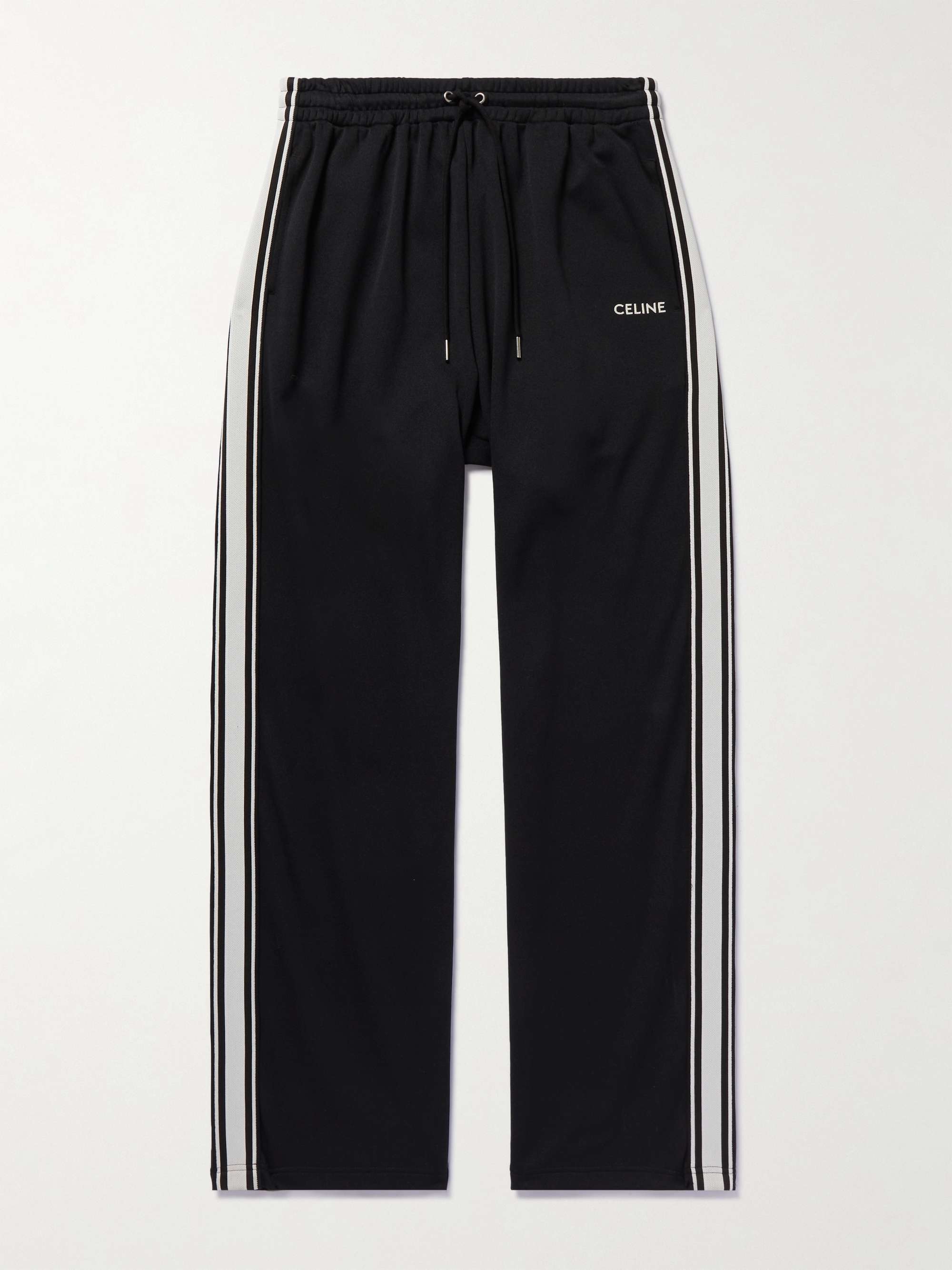 CELINE HOMME Straight-Leg Logo-Print Jersey Sweatpants for Men