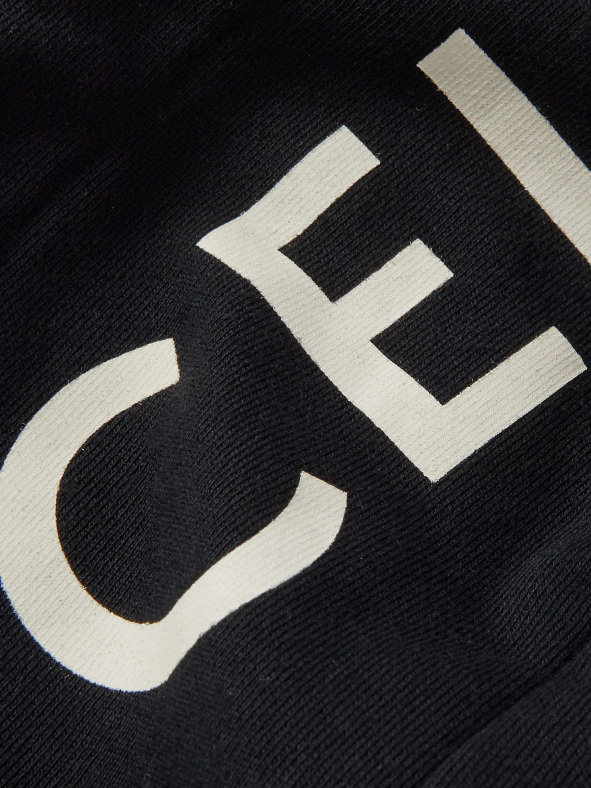 CELINE HOMME Logo-Print Cotton-Blend Jersey Zip-Up Hoodie