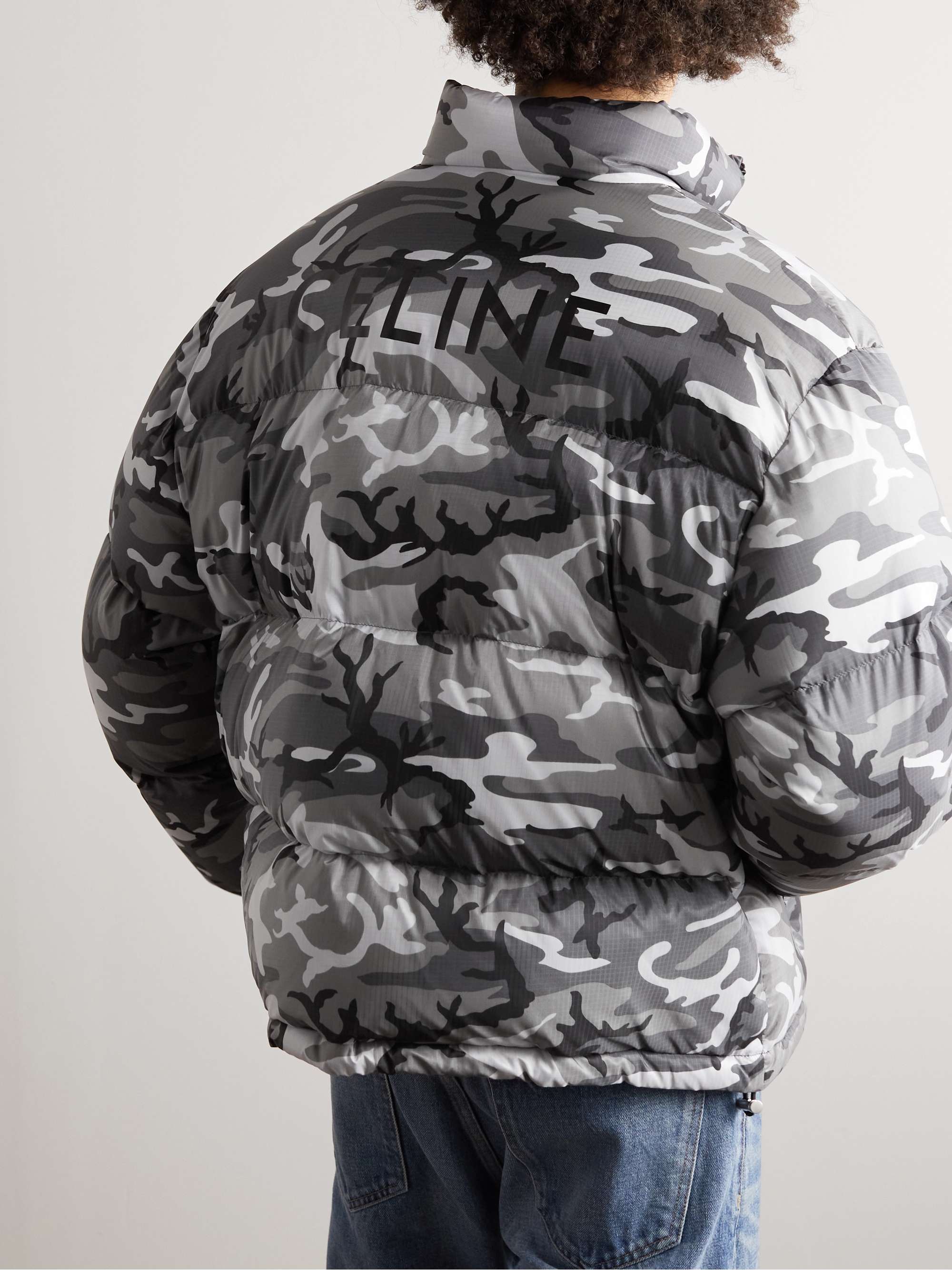 CELINE HOMME Camouflage-Print Nylon-Ripstop Down Jacket