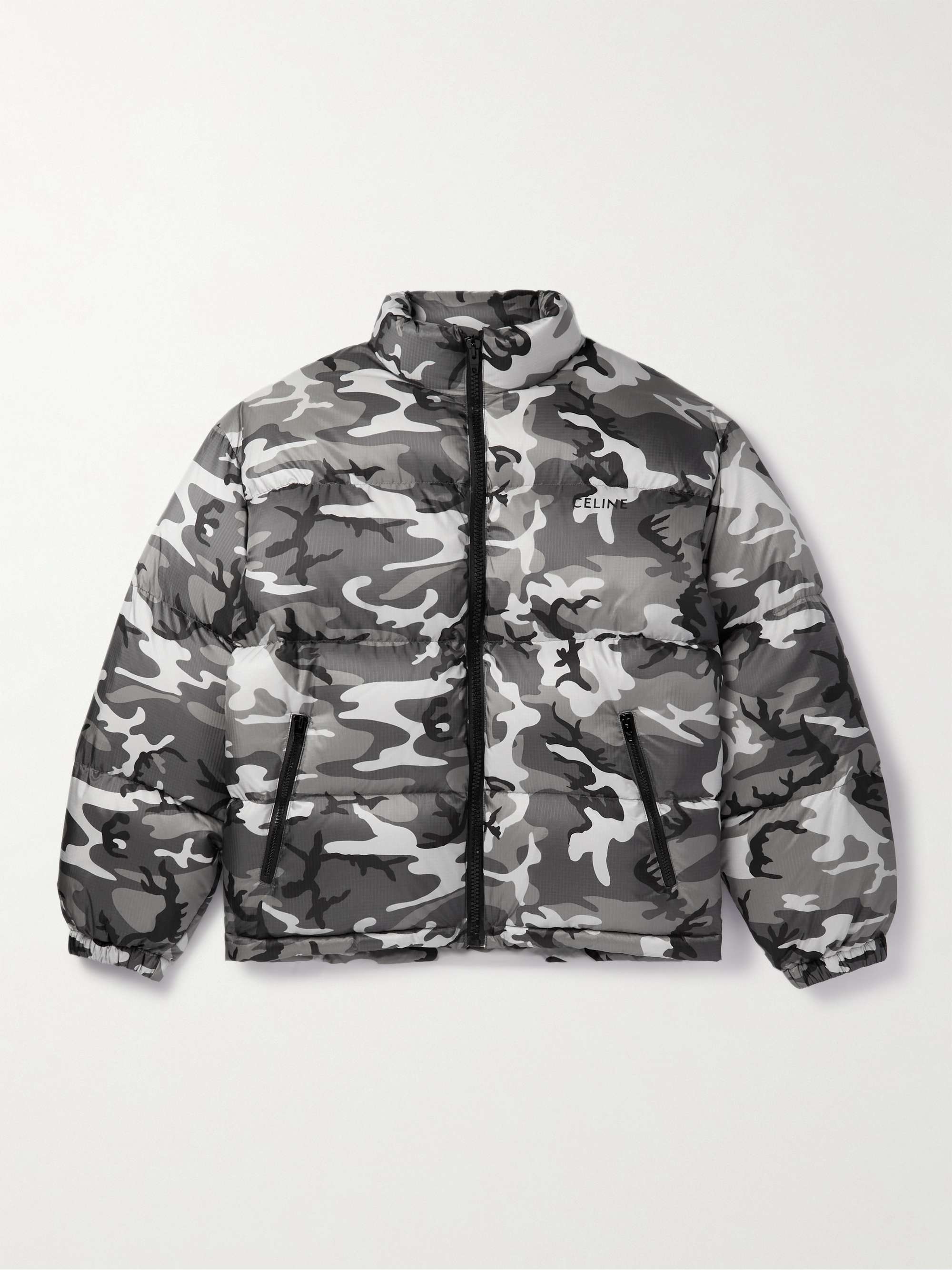 CELINE HOMME Camouflage-Print Nylon-Ripstop Down Jacket