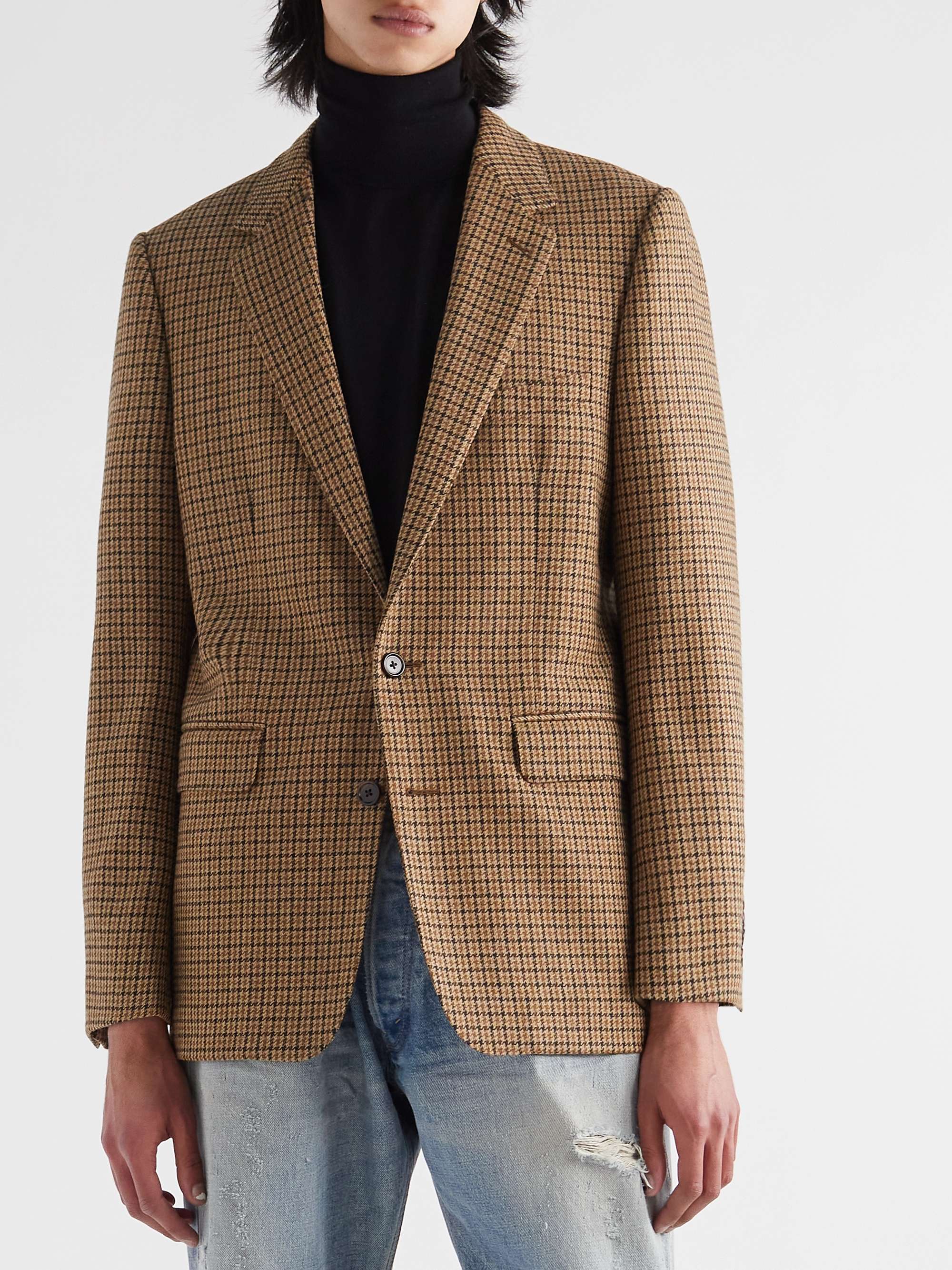 CELINE HOMME Checked Wool Blazer