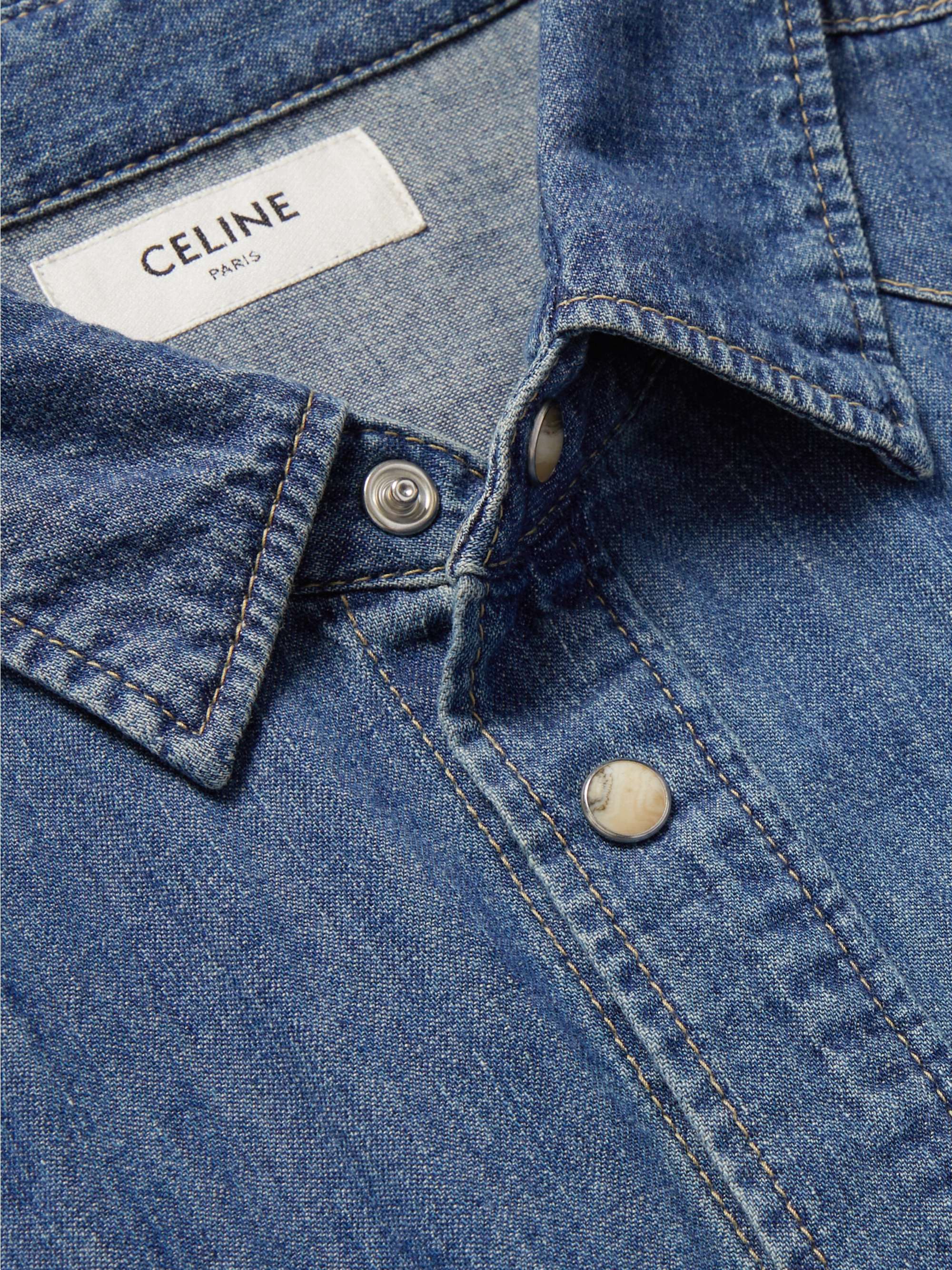 CELINE HOMME Oversized Denim Shirt