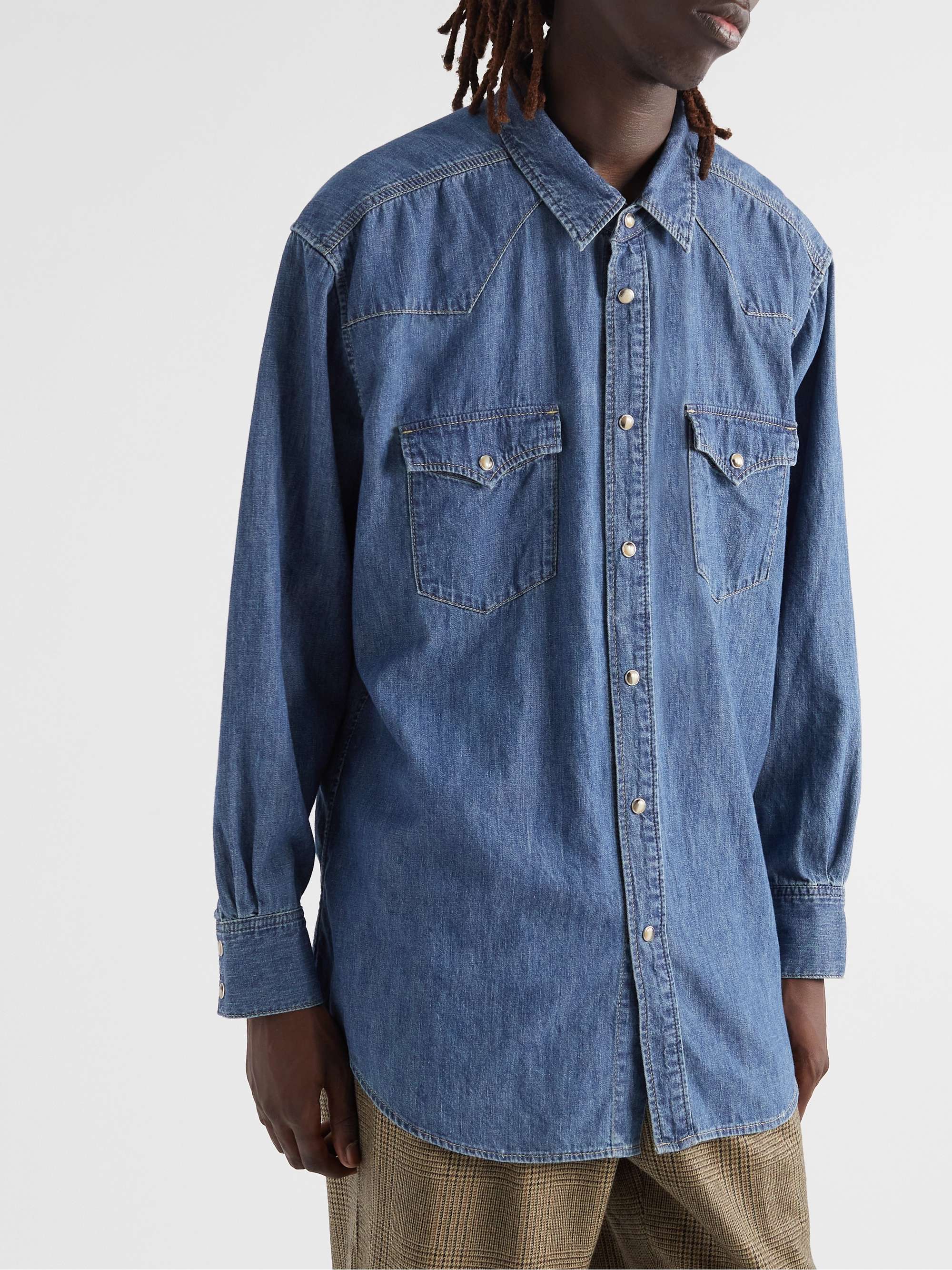 CELINE HOMME Oversized Denim Shirt