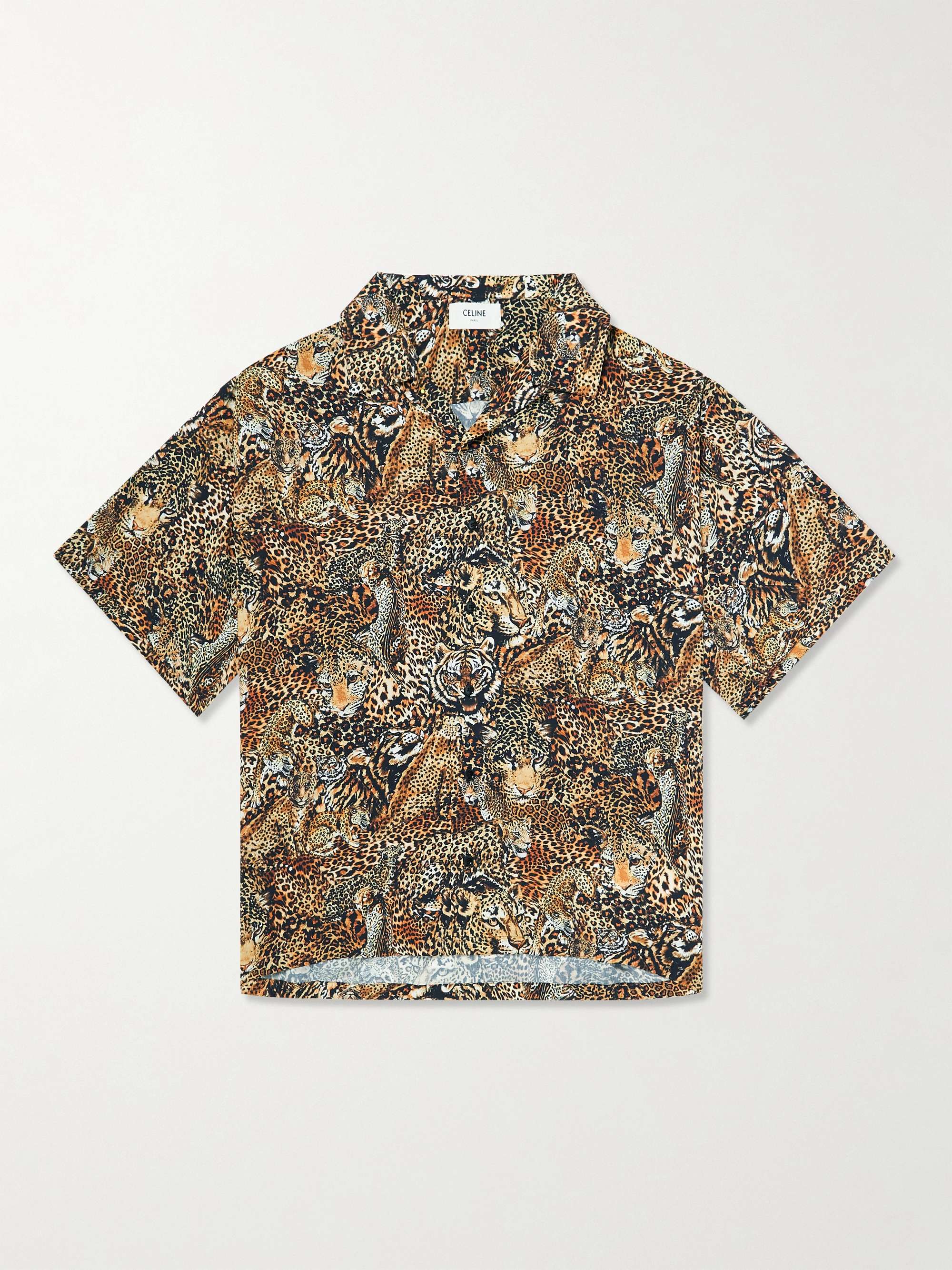 CELINE HOMME Camp-Collar Printed Voile Shirt
