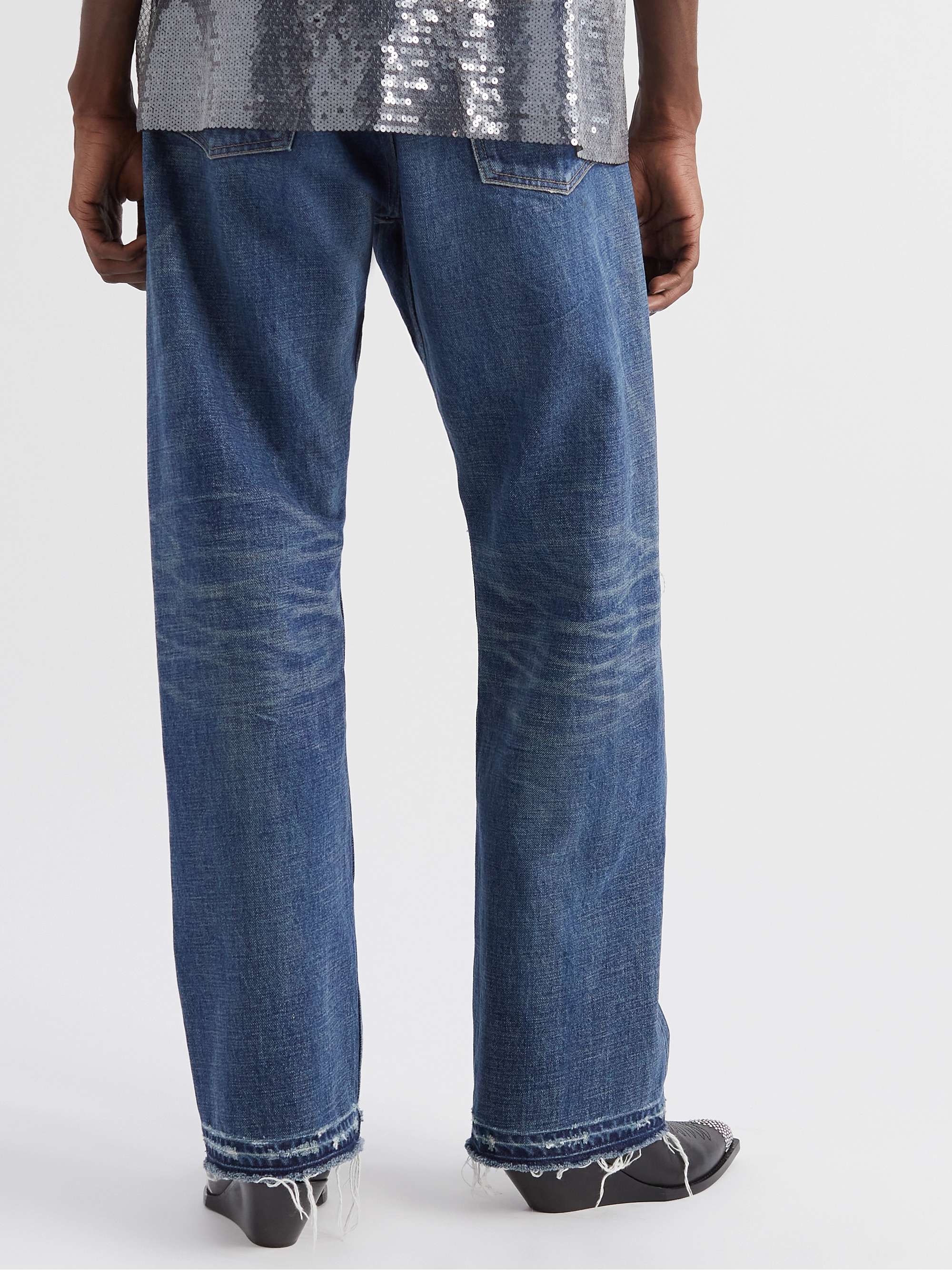 CELINE Wesley Straight-Leg Distressed Jeans