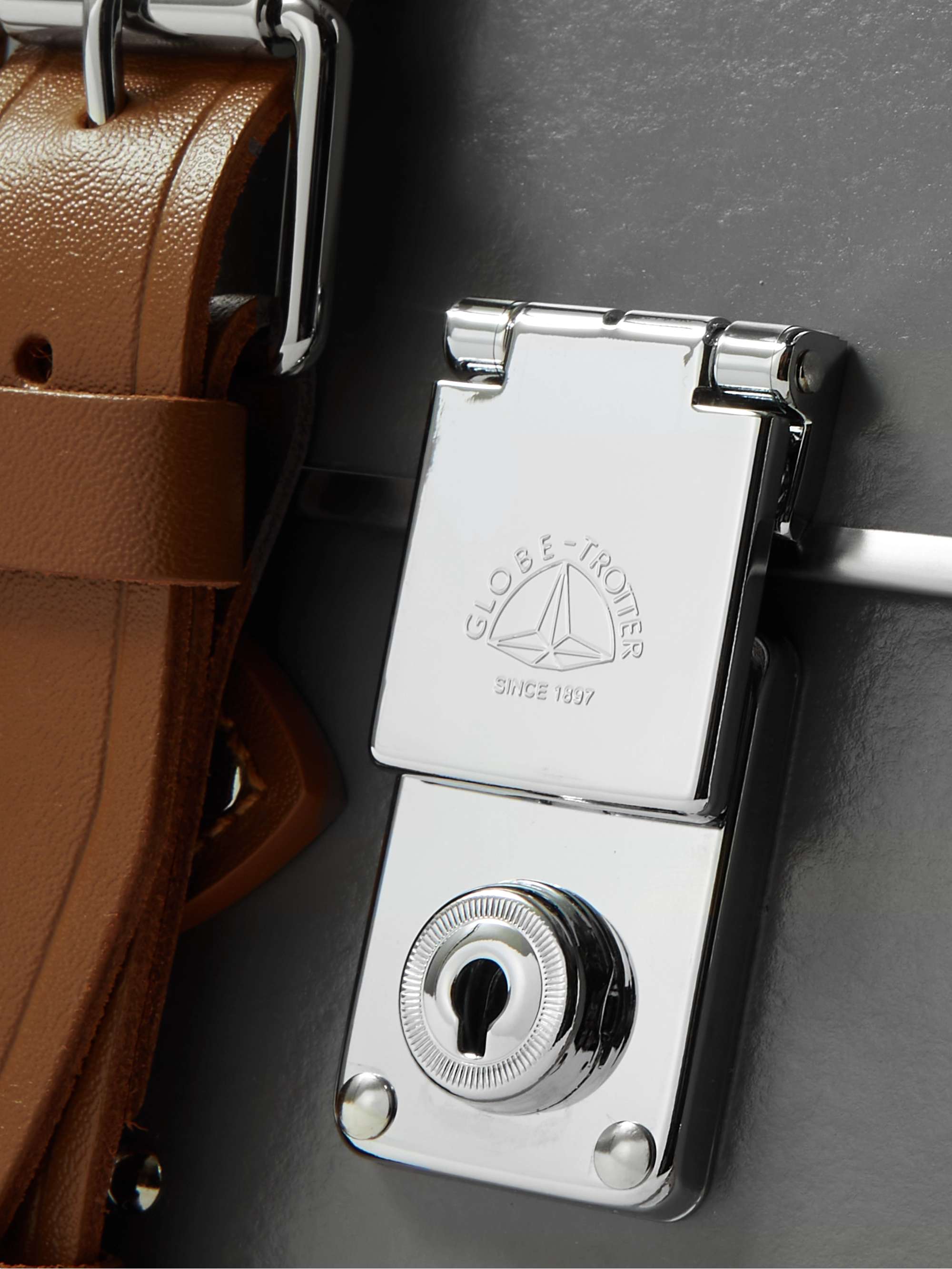 GLOBE-TROTTER Centenary Leather-Trimmed Carry-On Suitcase