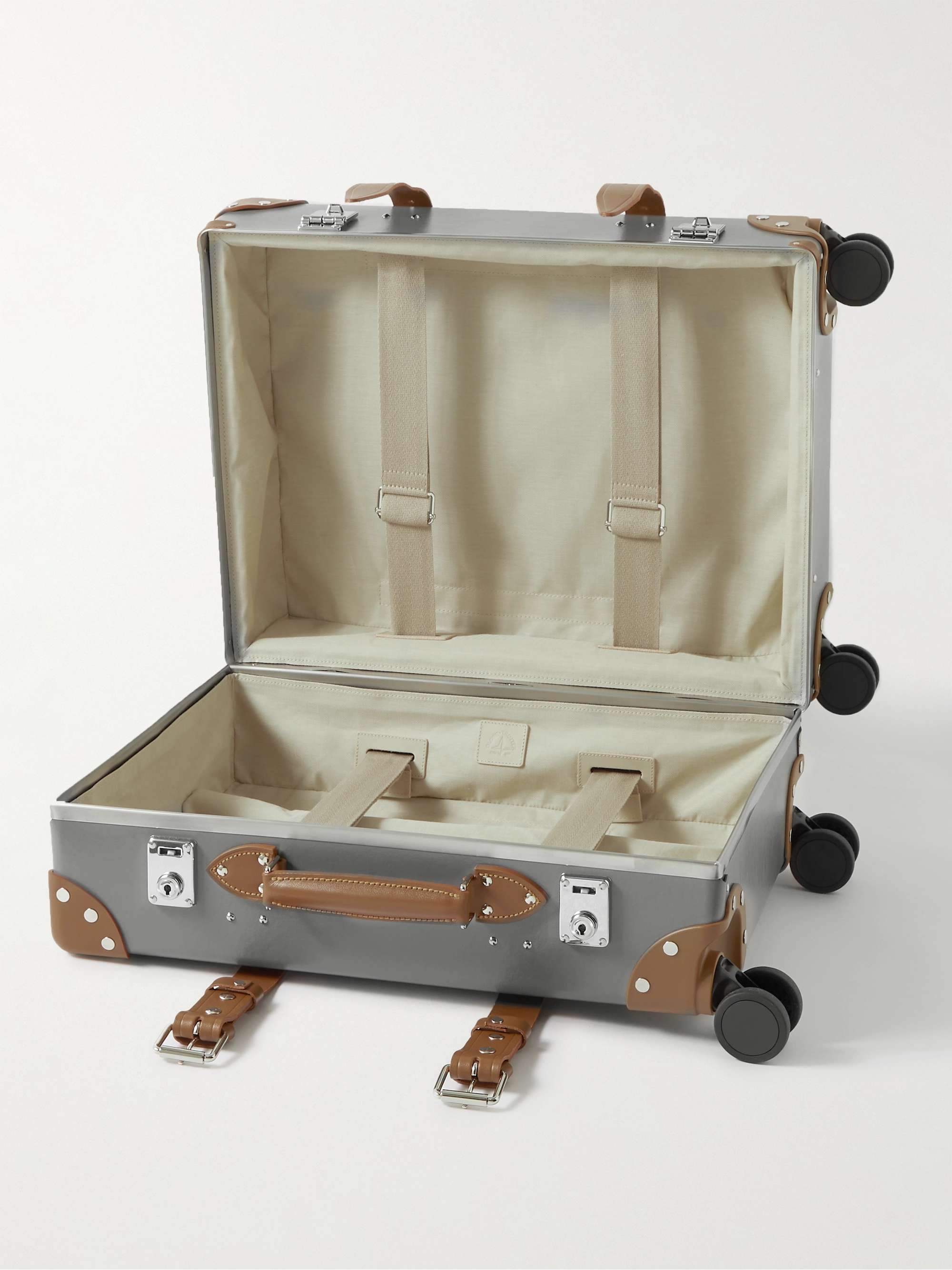 GLOBE-TROTTER Centenary Leather-Trimmed Carry-On Suitcase
