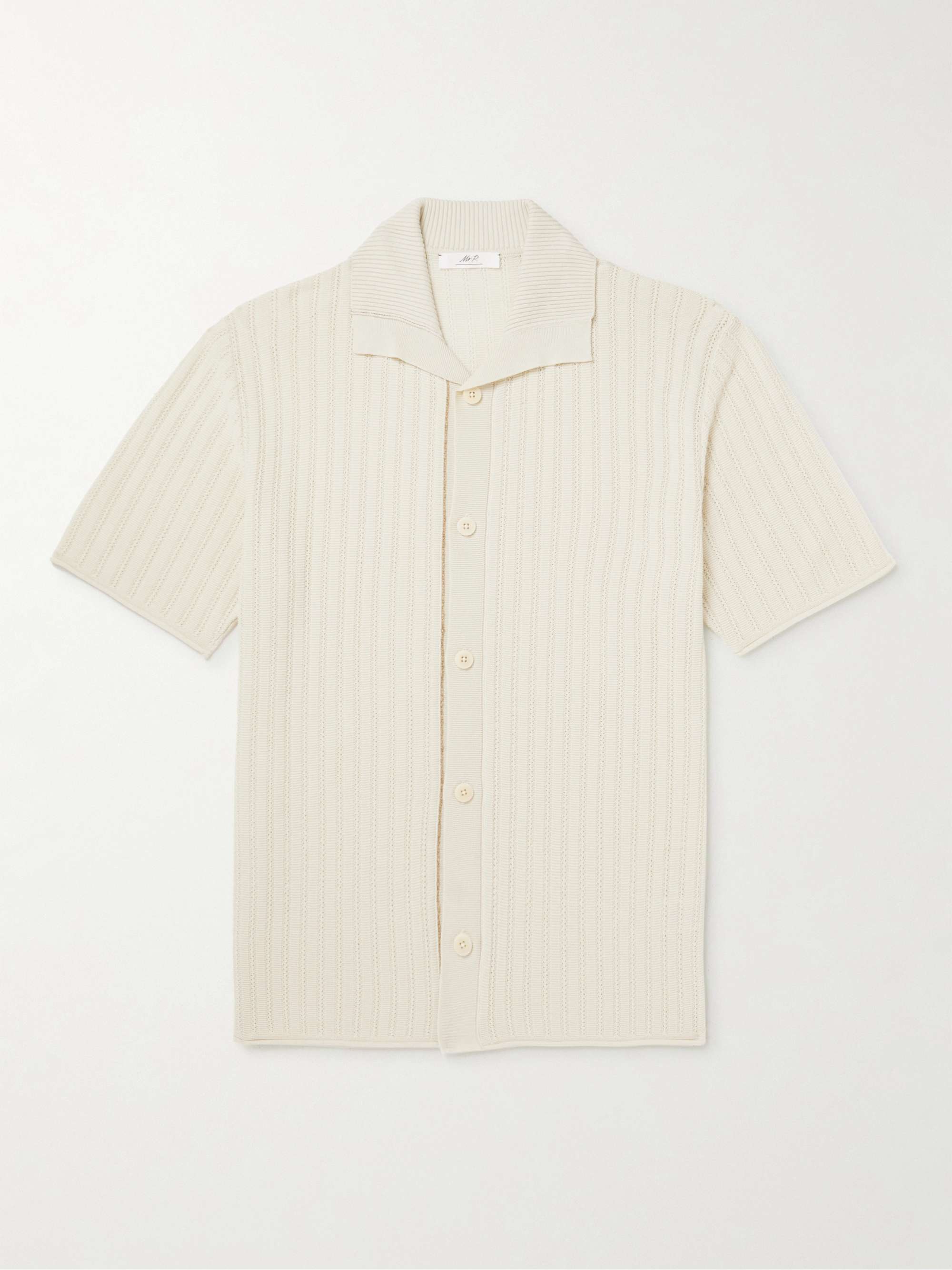 MR P. Open-Knit Cotton and Lyocell-Blend Shirt