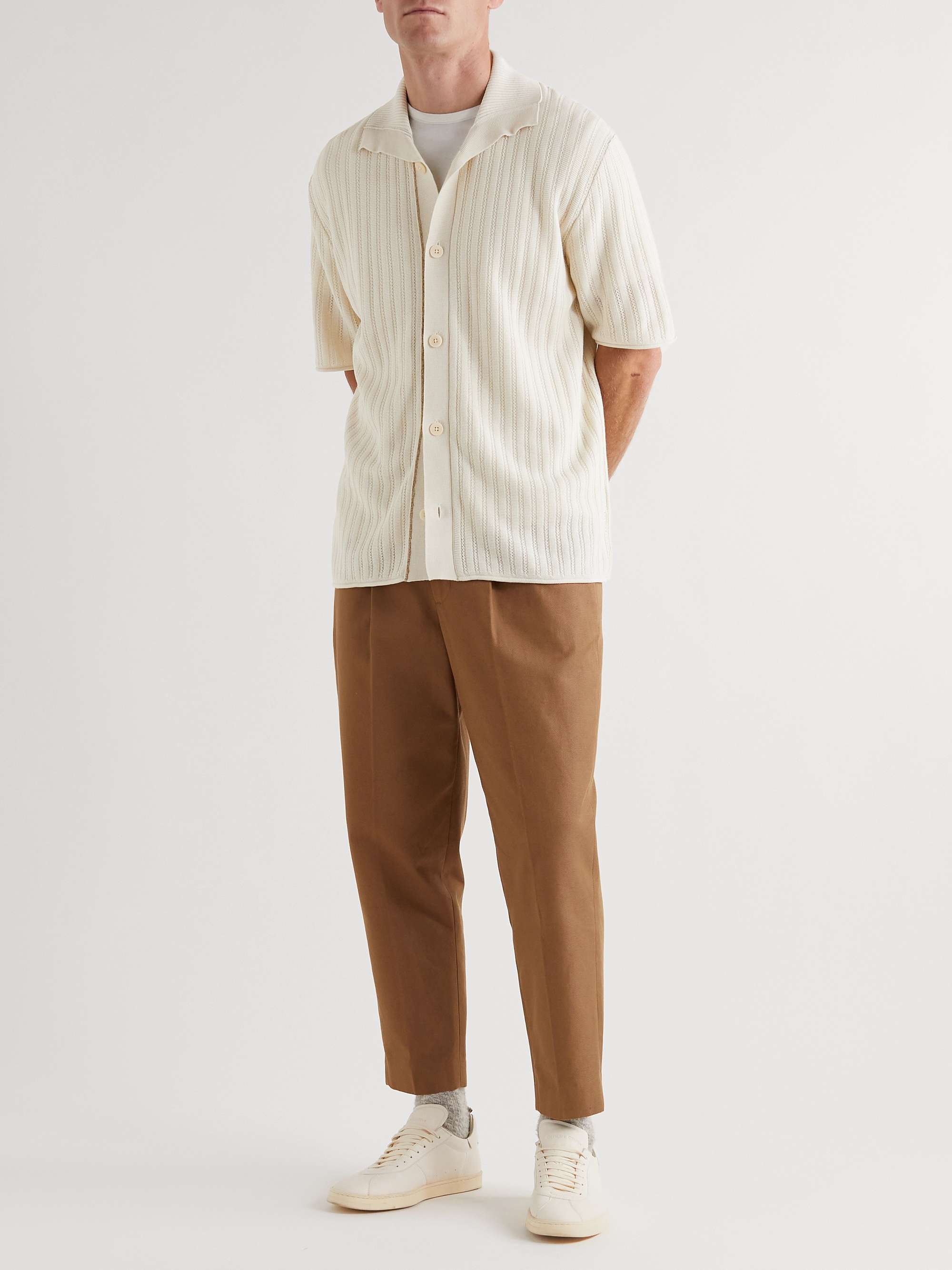 MR P. Open-Knit Cotton and Lyocell-Blend Shirt