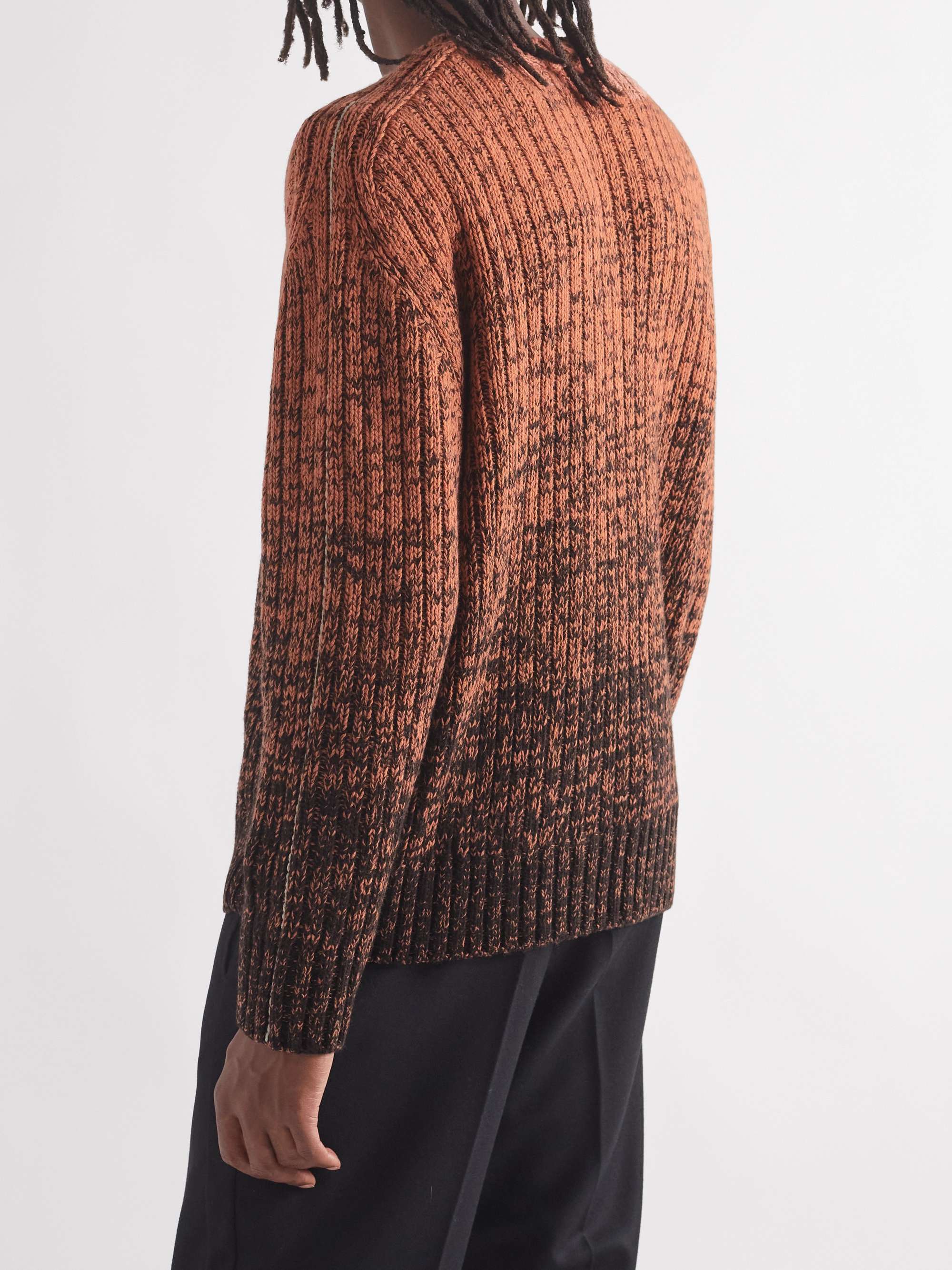 MR P. Dégradé Crocheted Cashmere and Wool-Blend Sweater for Men | MR PORTER