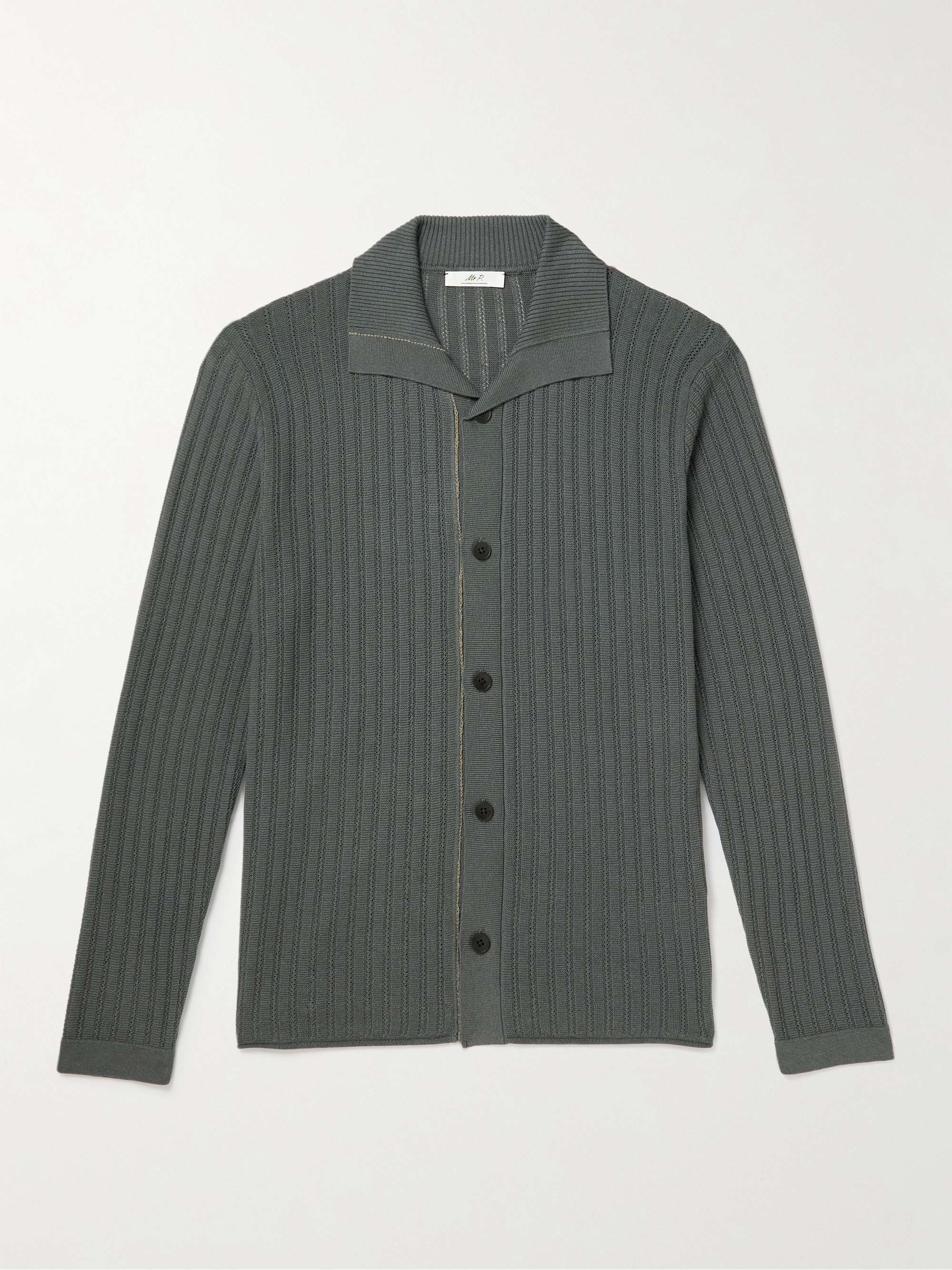 MR P. Pointelle-Knit Cotton and Lyocell-Blend Shirt