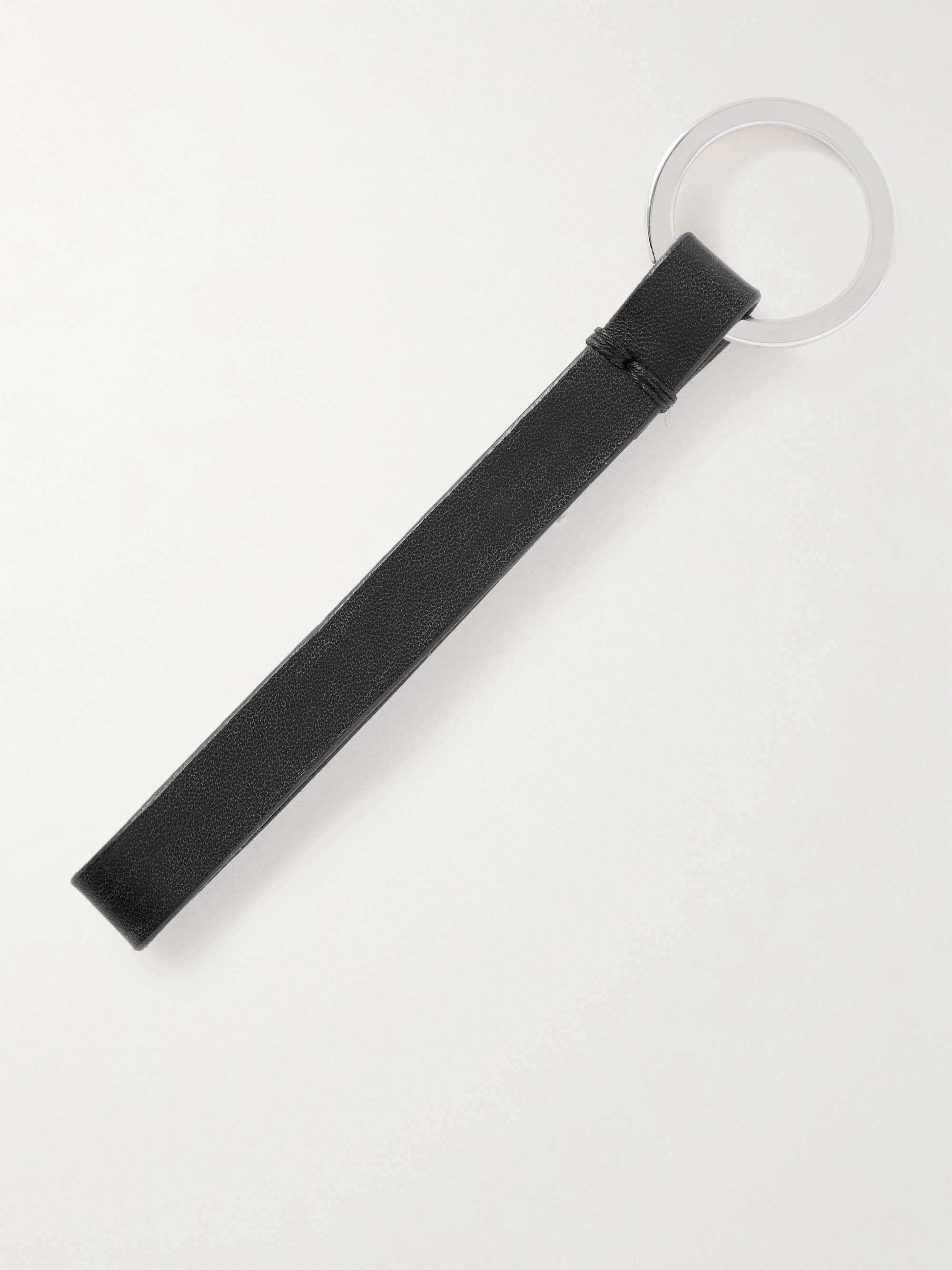 APPLIED ART FORMS FU3-5 Logo-Print Leather and Gunmetal-Tone Key Fob