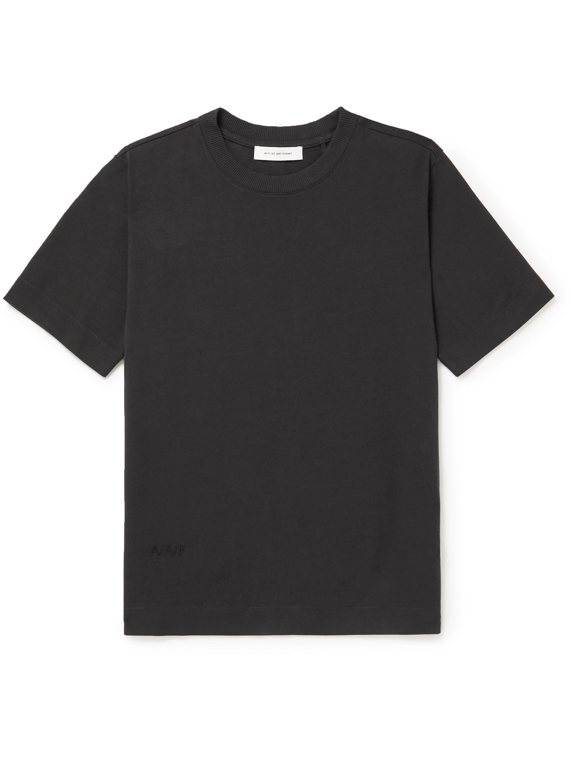 Applied Art Forms LM1-1 Garment-Dyed Logo-Embroidered Cotton-Jersey T-Shirt