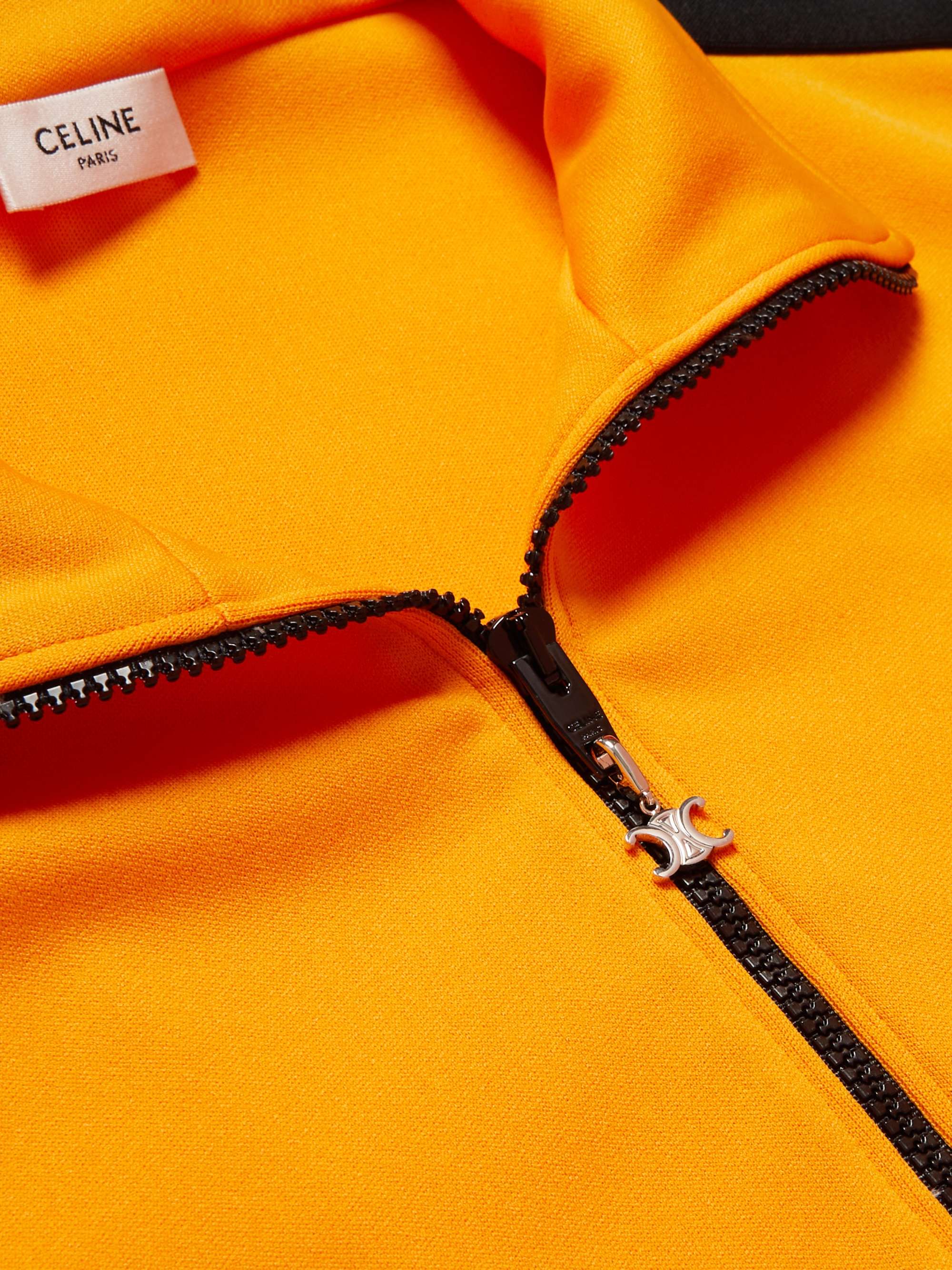 CELINE Studded Jersey Zip-Up Track Jacket