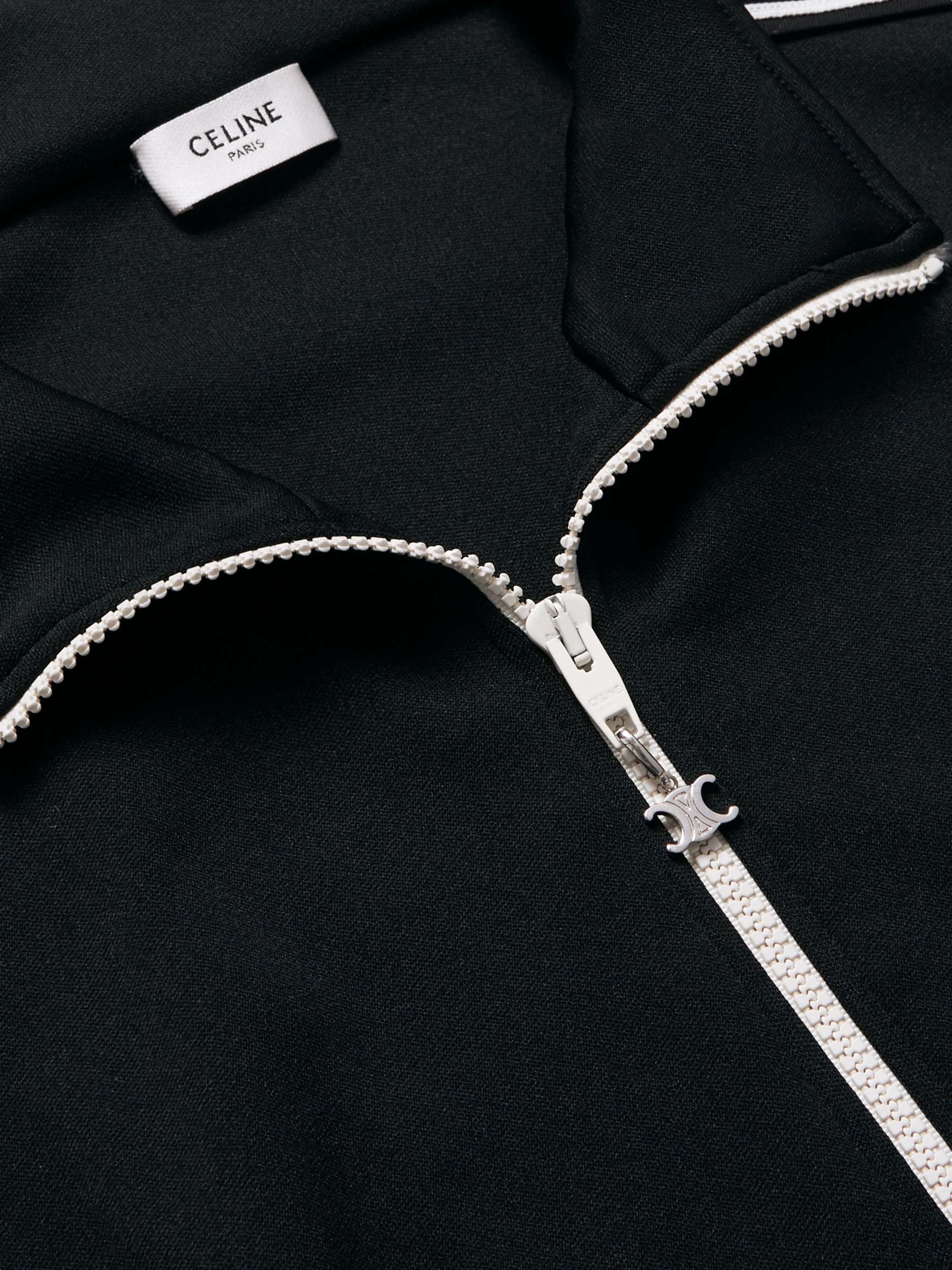 CELINE HOMME Striped Jersey Track Jacket