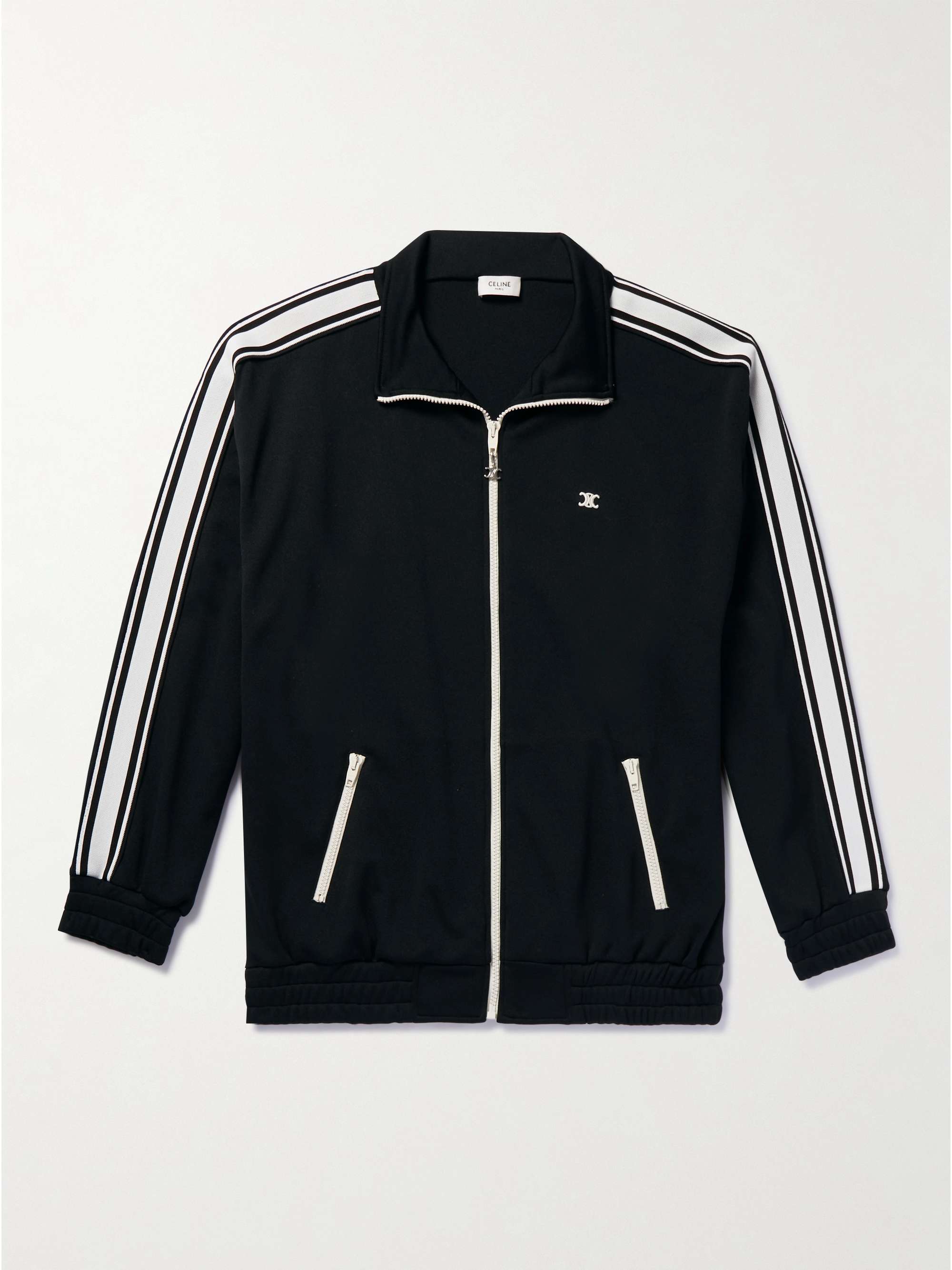 CELINE HOMME Striped Jersey Track Jacket for Men