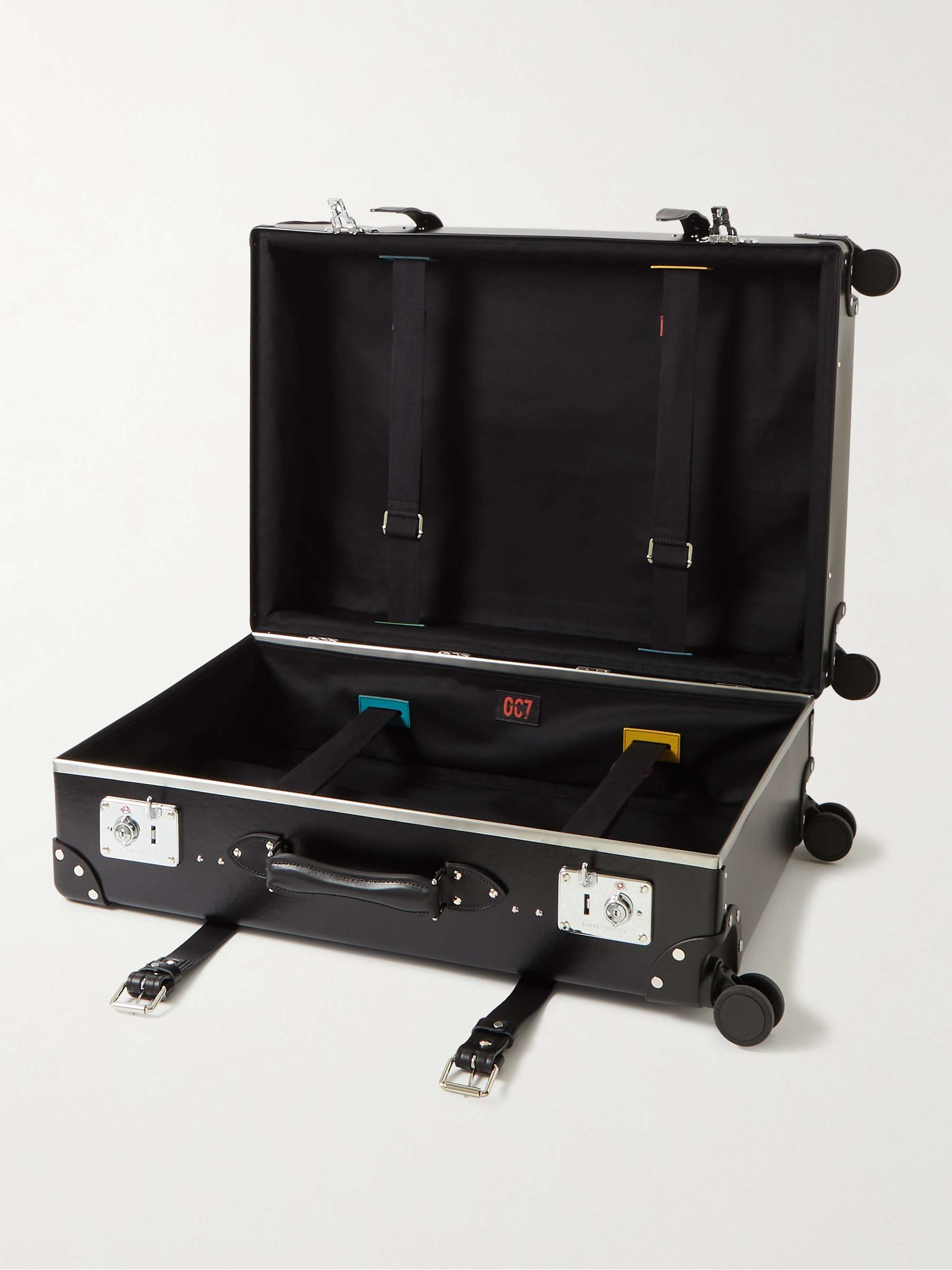 GLOBE-TROTTER + Dr. No Printed Large Check-In Leather-Trimmed Trolley Suitcase