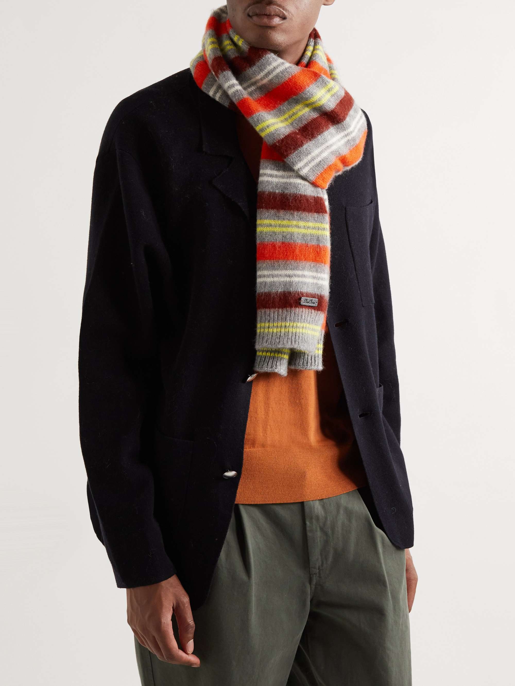 LORO PIANA Striped Cashmere-Blend Scarf