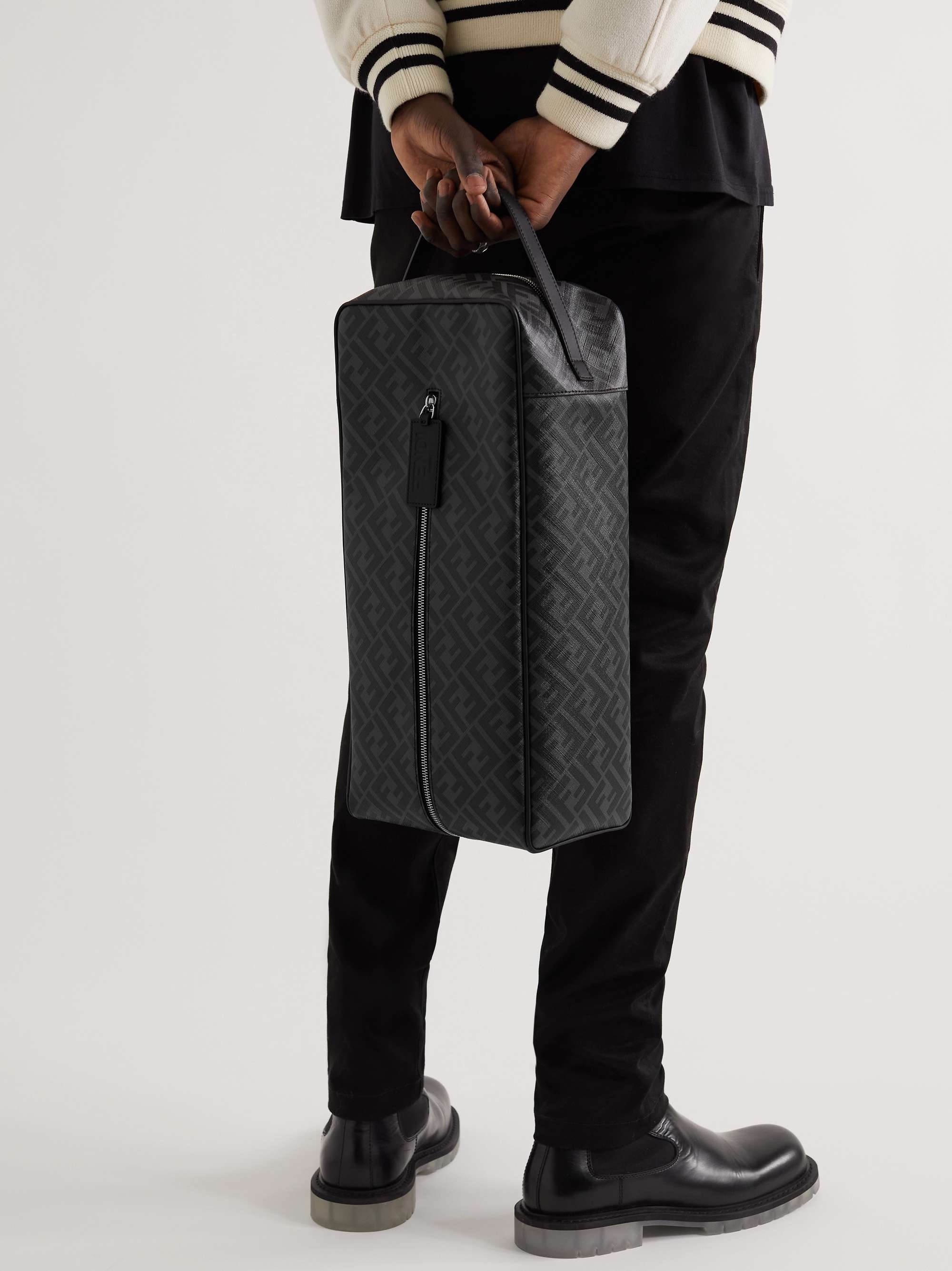 FENDI LeatherTrimmed CoatedCanvas Shoe Holder for Men MR PORTER