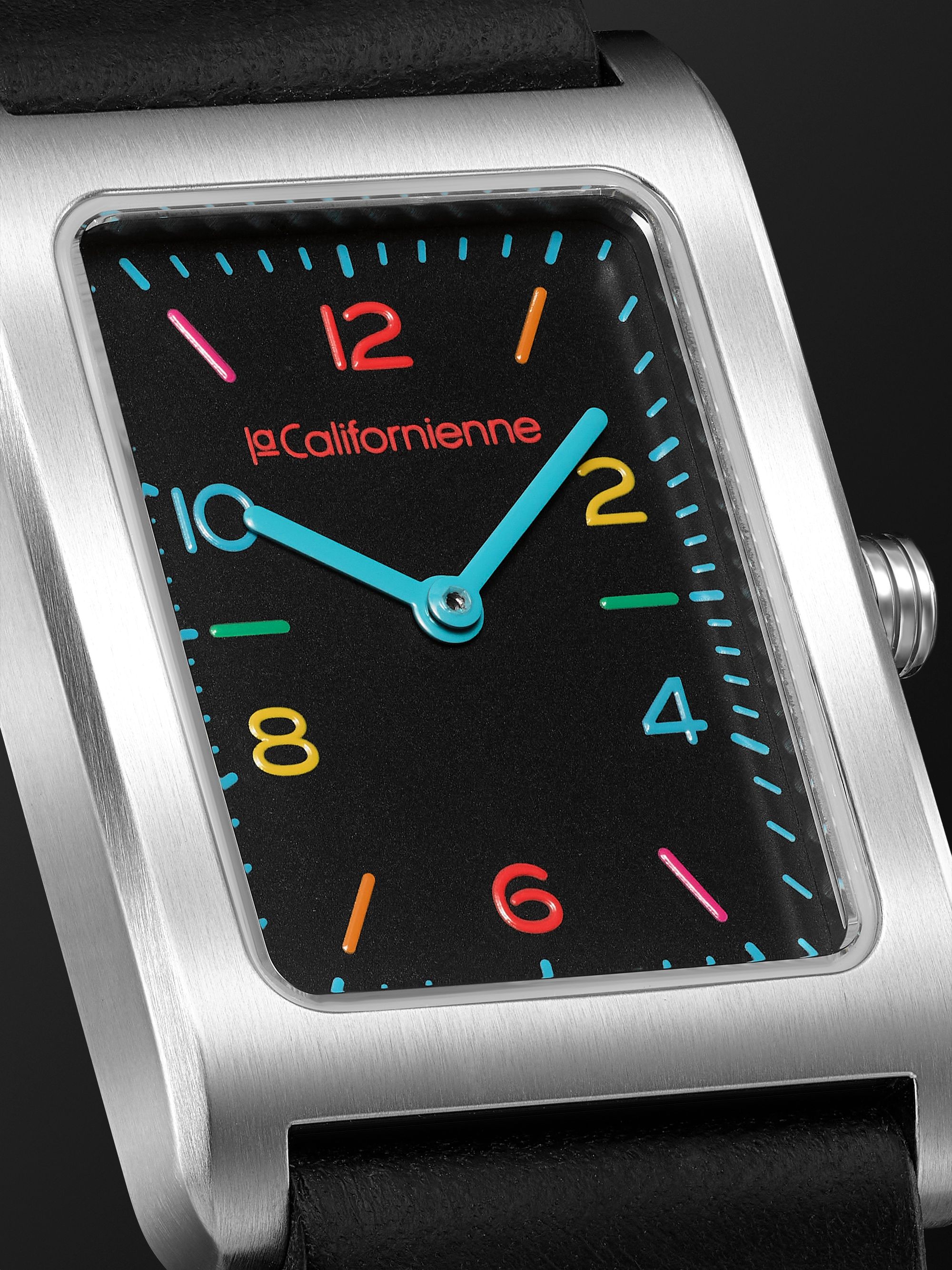 LA CALIFORNIENNE Daybreak 24mm Stainless Steel and Leather Leather Watch, Ref. No. DB-11 SS SB