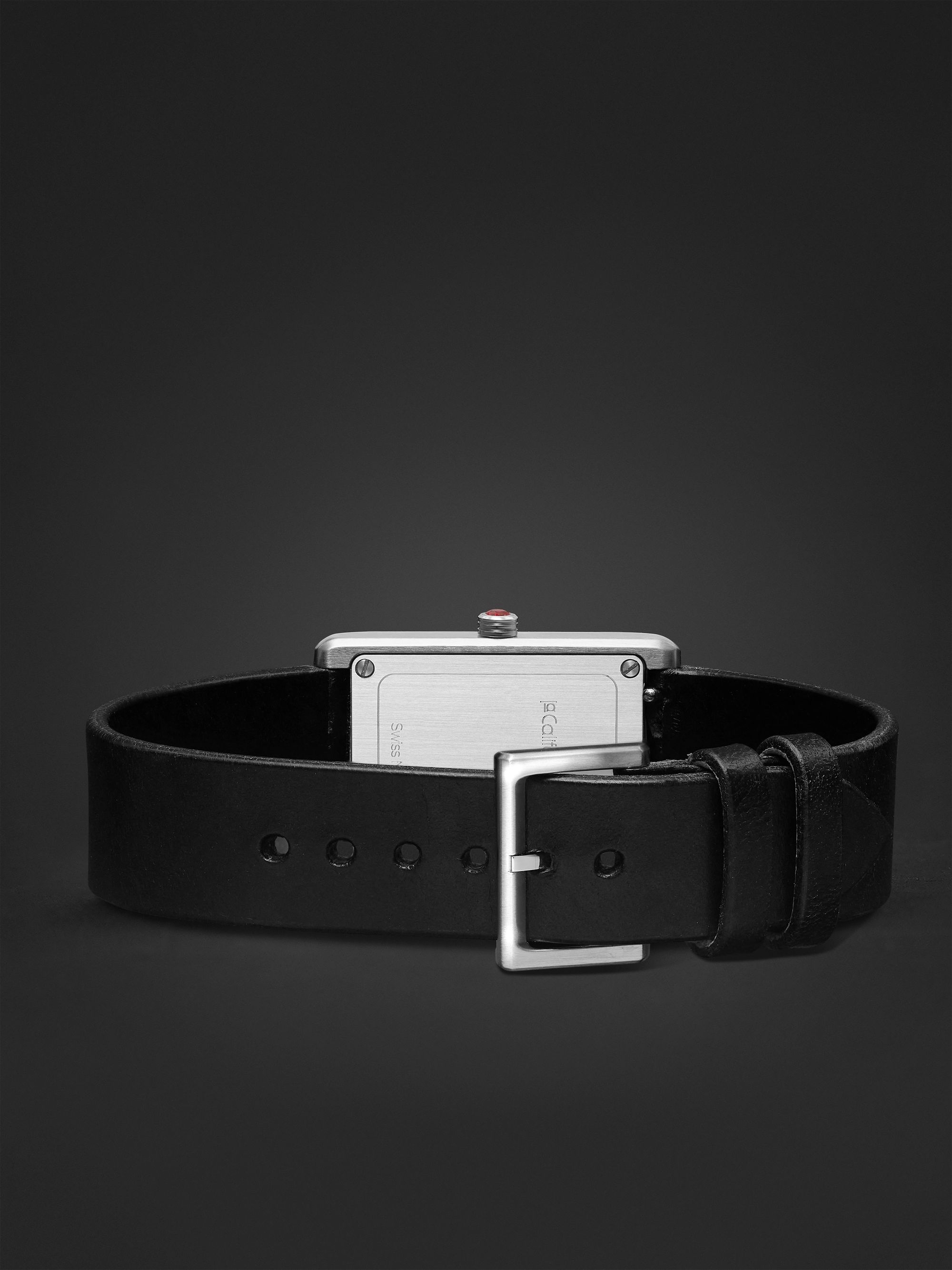 LA CALIFORNIENNE Daybreak 24mm Stainless Steel and Leather Leather Watch, Ref. No. DB-11 SS SB