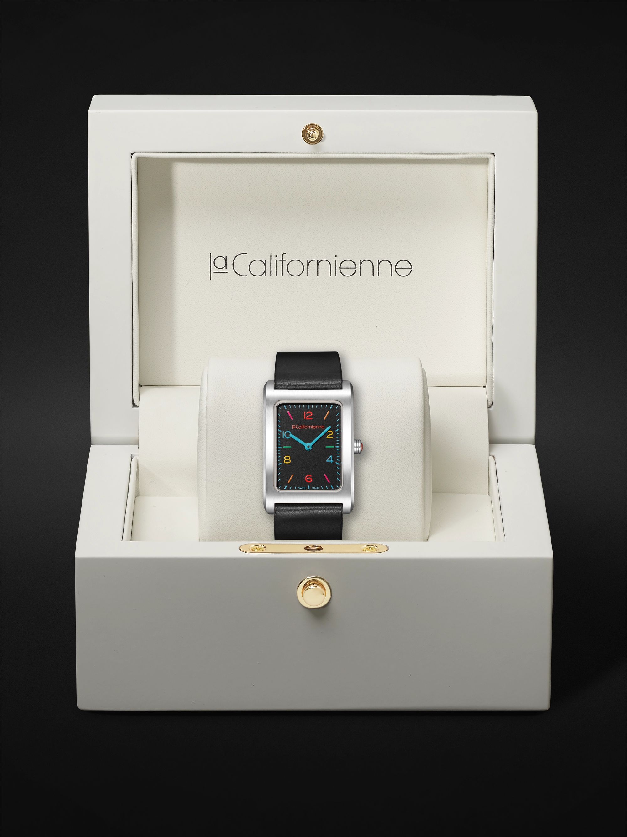 LA CALIFORNIENNE Daybreak 24mm Stainless Steel and Leather Leather Watch, Ref. No. DB-11 SS SB