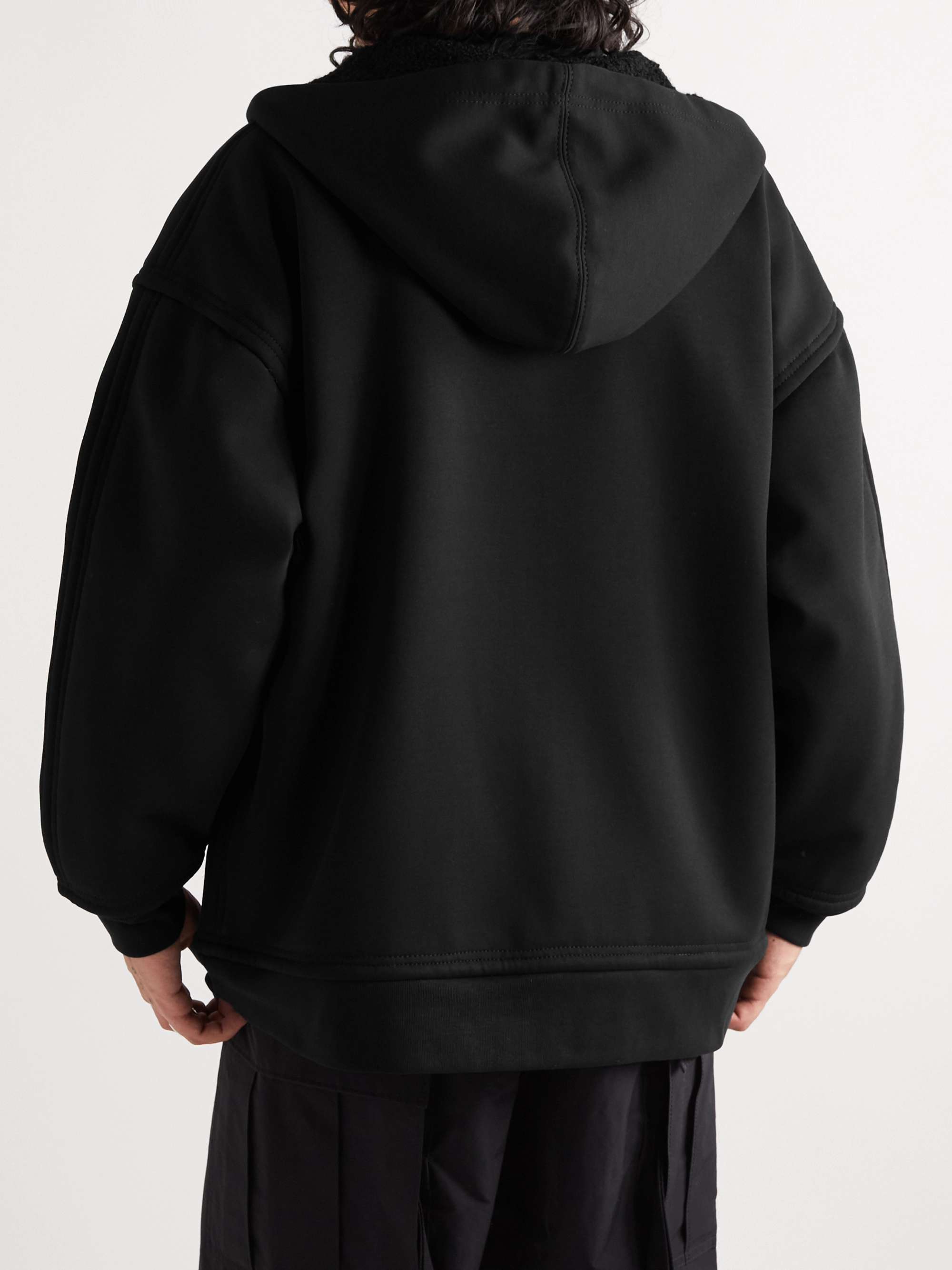 VALENTINO GARAVANI Oversized Cotton-Jersey Zip-Up Hoodie