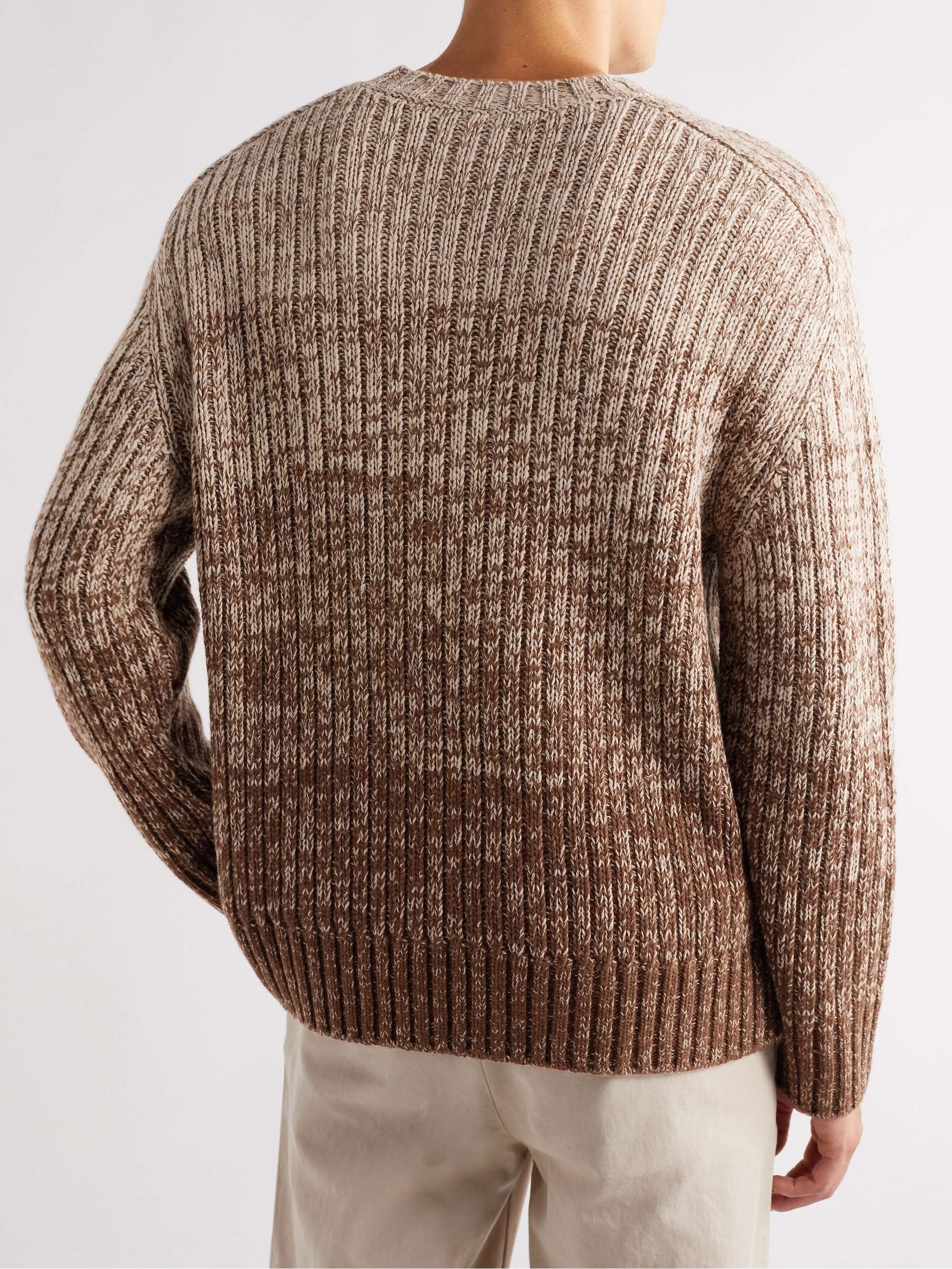 MR P. Dégradé Crocheted Cashmere and Wool-Blend Sweater