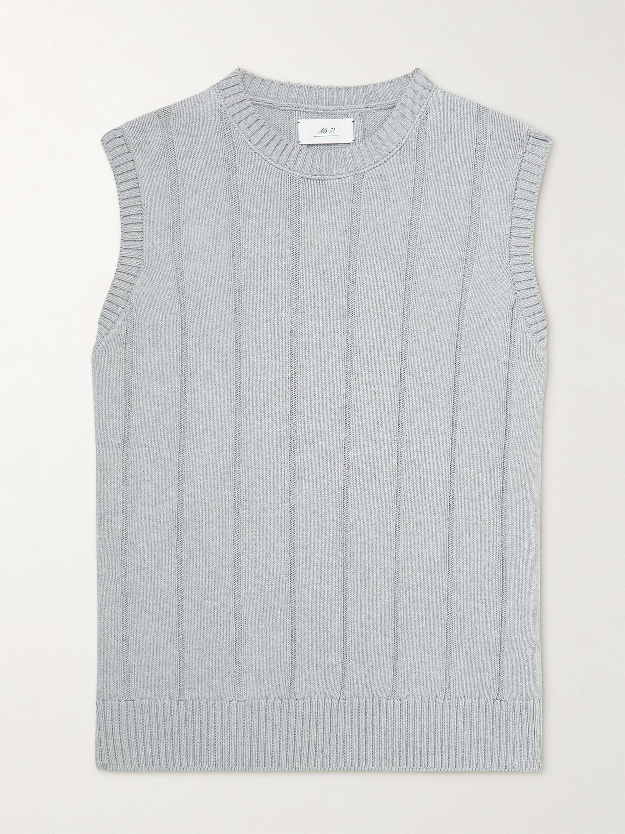 MR P. Ribbed Organic Cotton Vest for Men