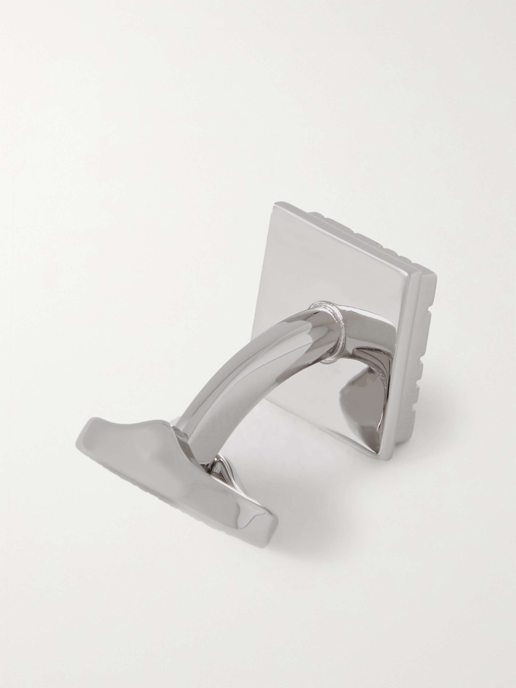 BURBERRY Logo Palladium-Plated Cufflinks