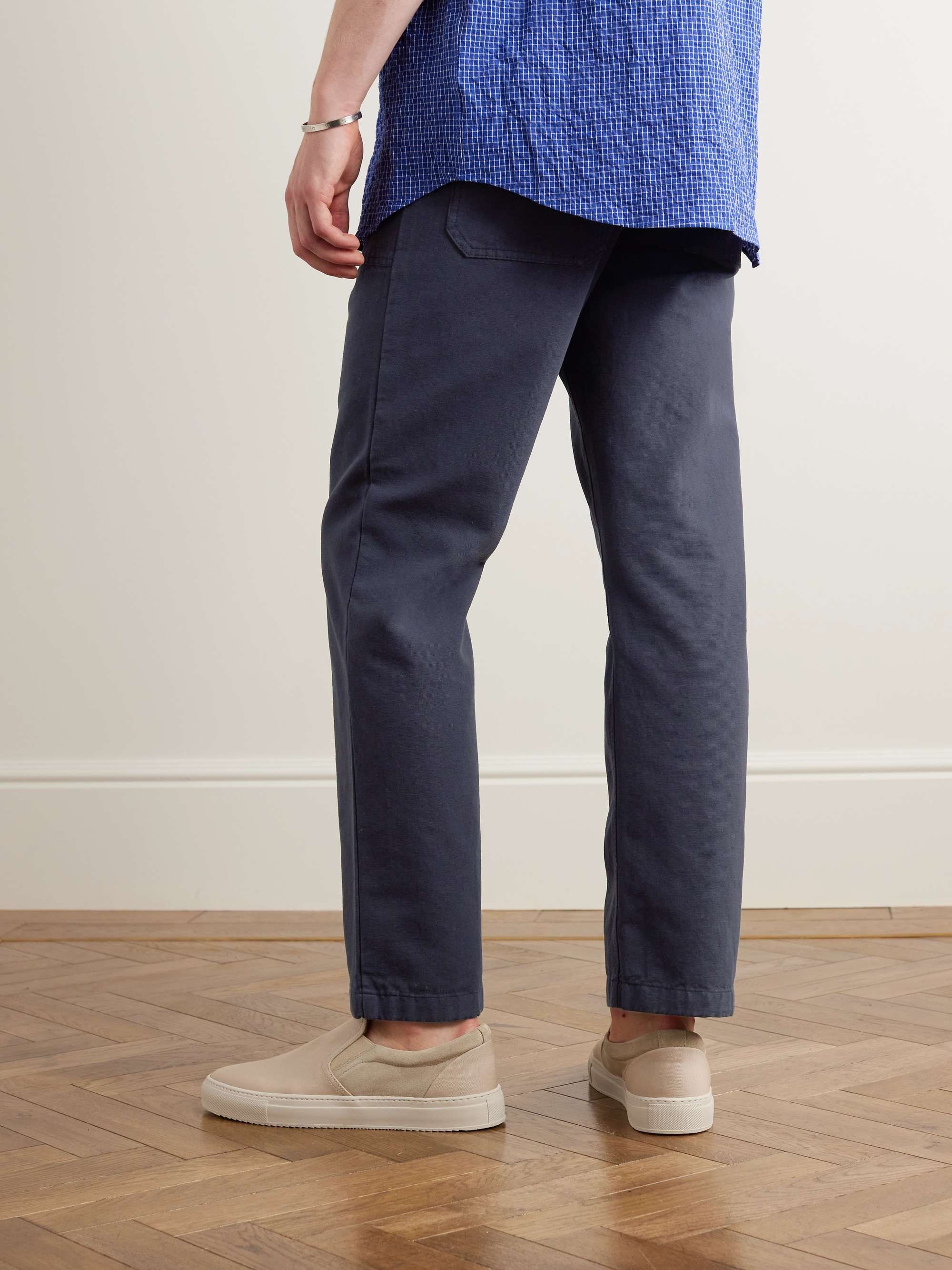 MR P. Garment-Dyed Cotton Cargo Trousers