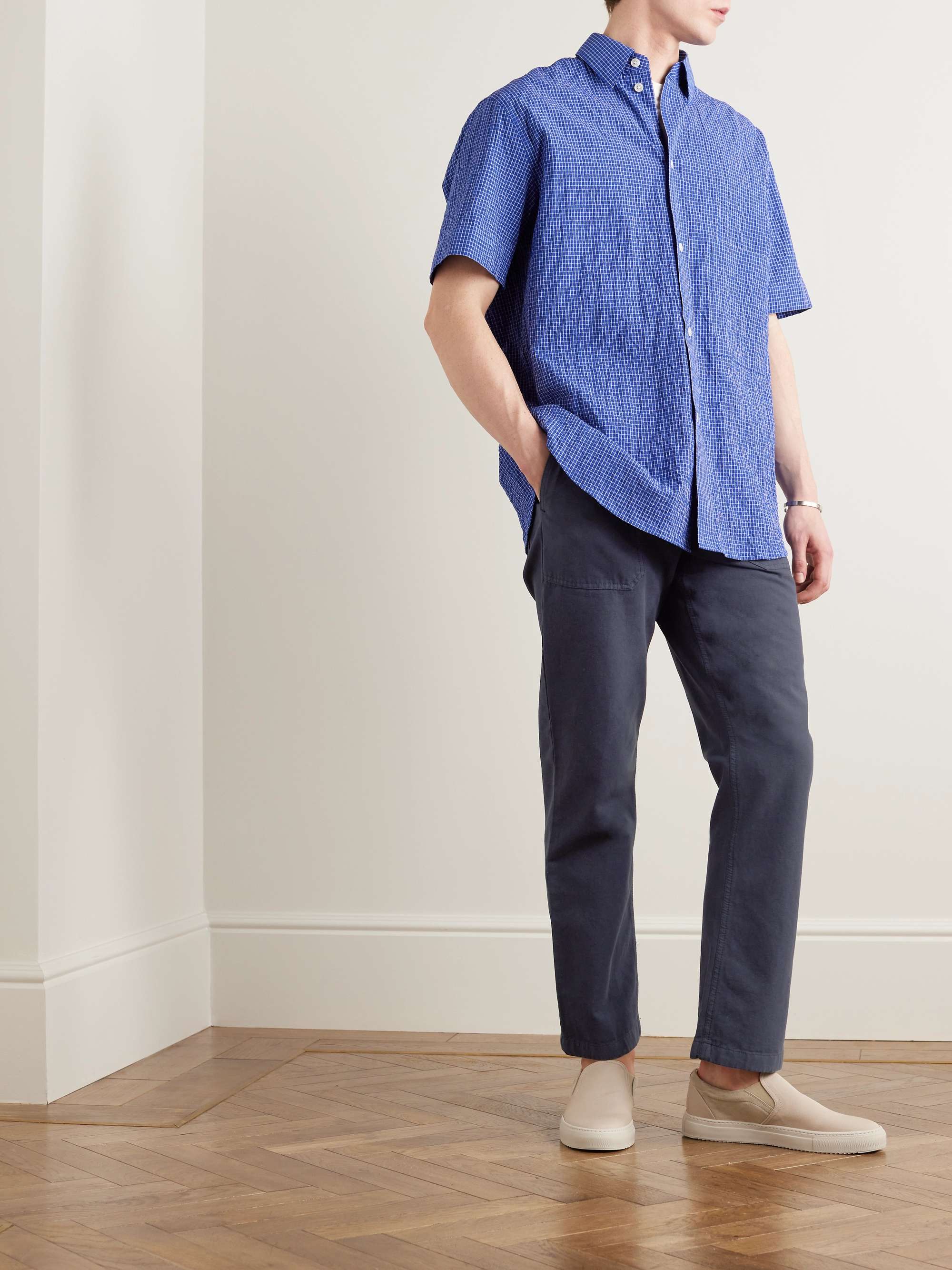 MR P. Garment-Dyed Cotton Cargo Trousers