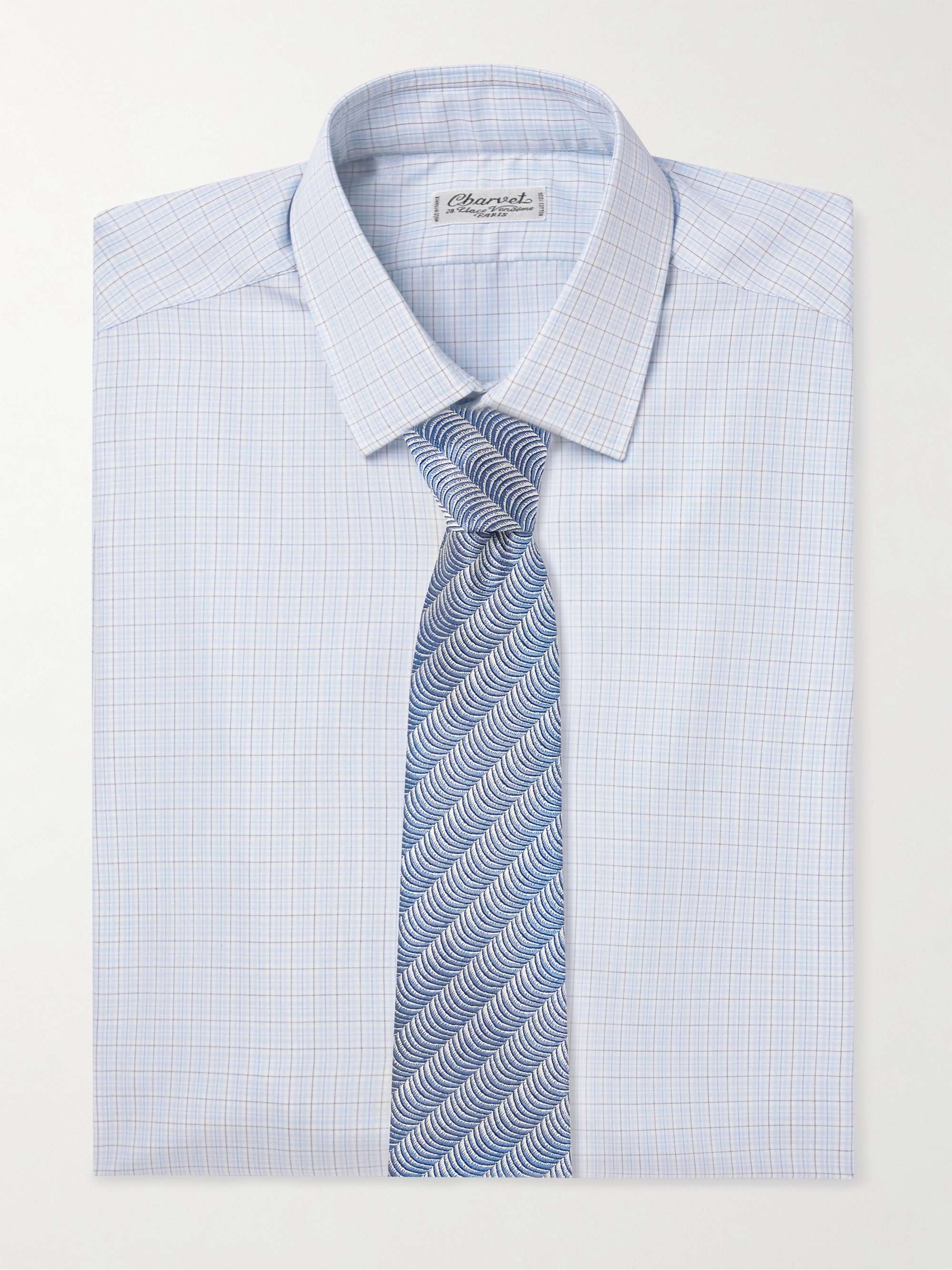 CHARVET Checked Cotton-Poplin Shirt