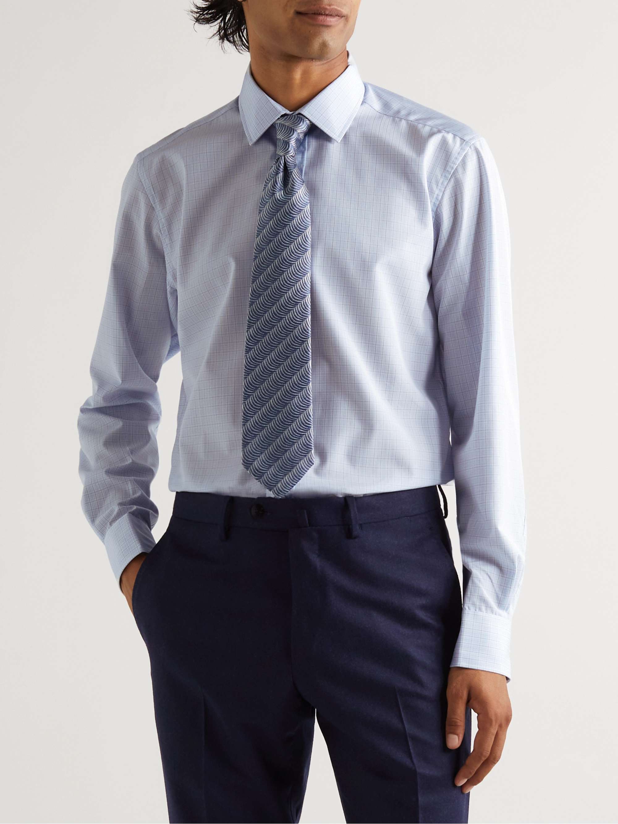 CHARVET Checked Cotton-Poplin Shirt