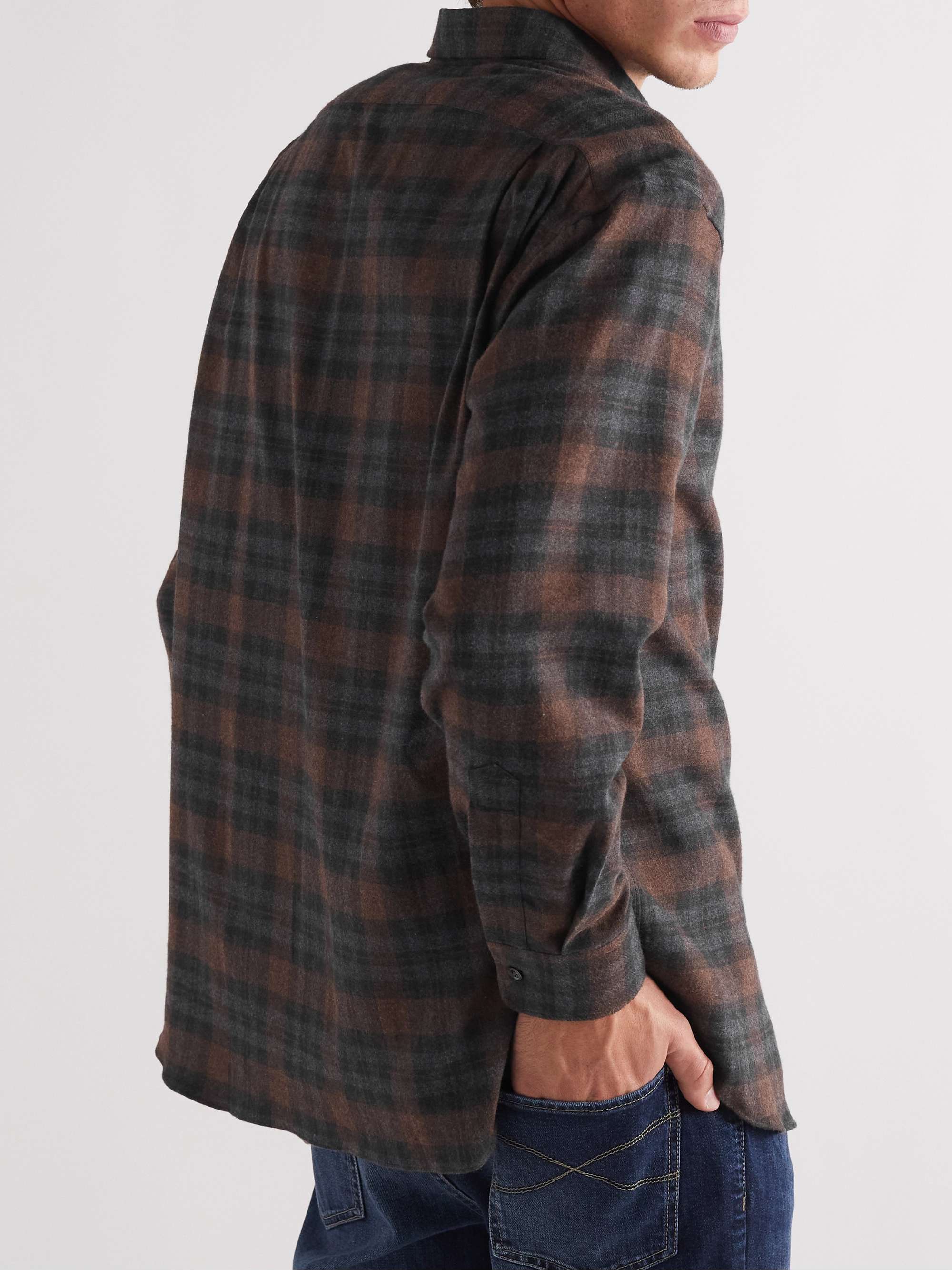 CHARVET Checked Cotton-Flannel Shirt