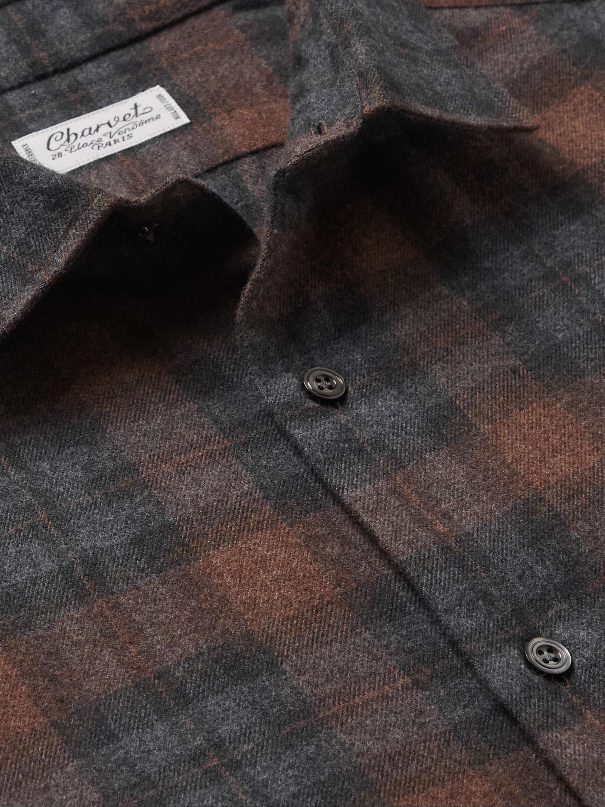 CHARVET Checked Cotton-Flannel Shirt