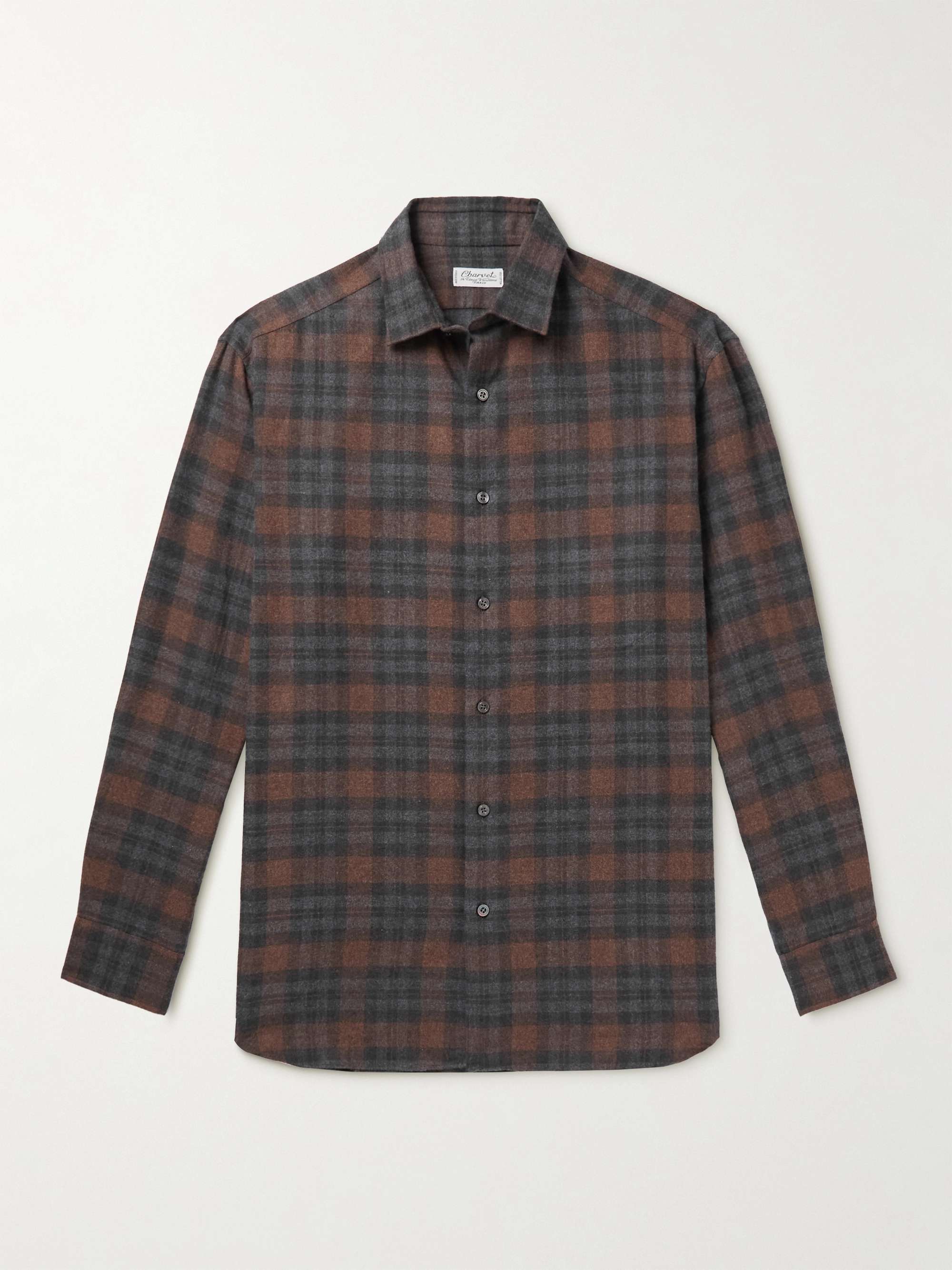CHARVET Checked Cotton-Flannel Shirt
