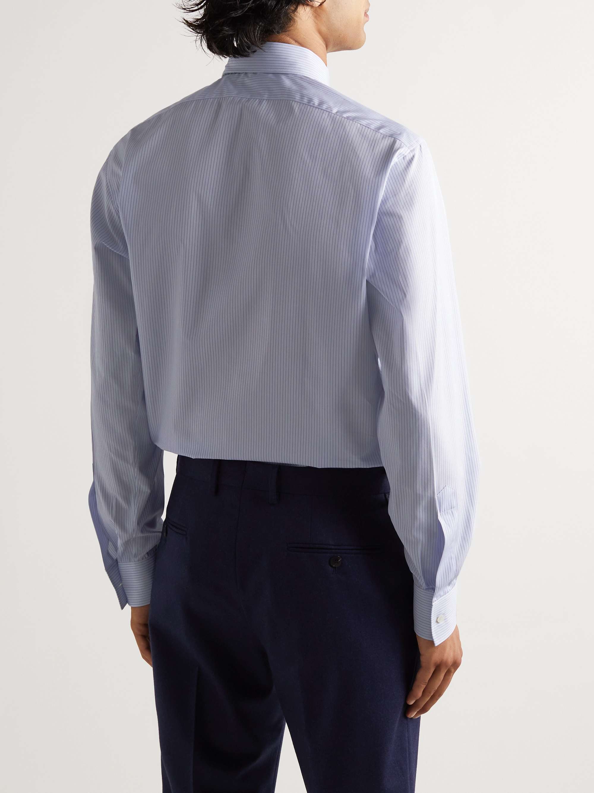 CHARVET Striped Cotton-Poplin Shirt