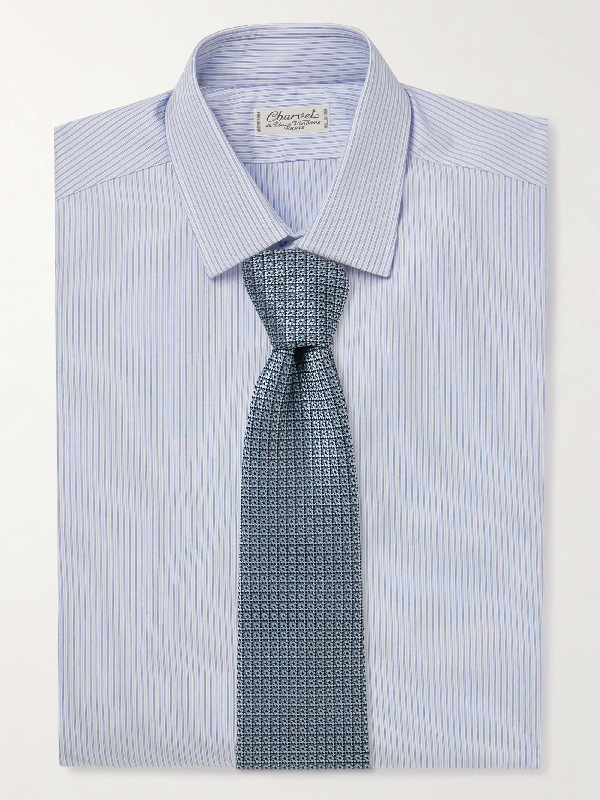 CHARVET Striped Cotton-Poplin Shirt
