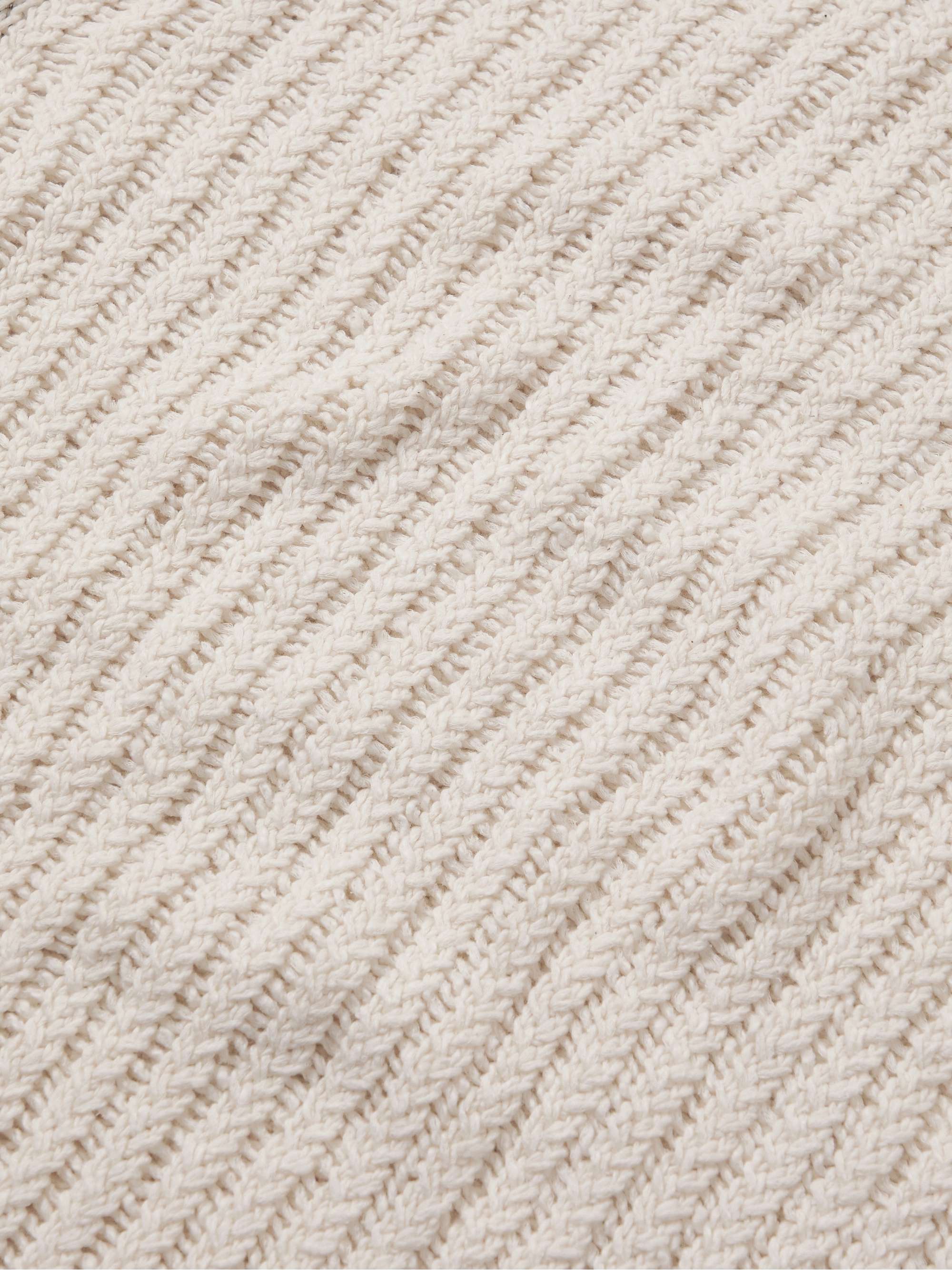 MR P. Ribbed Open-Knit Cotton Sweater