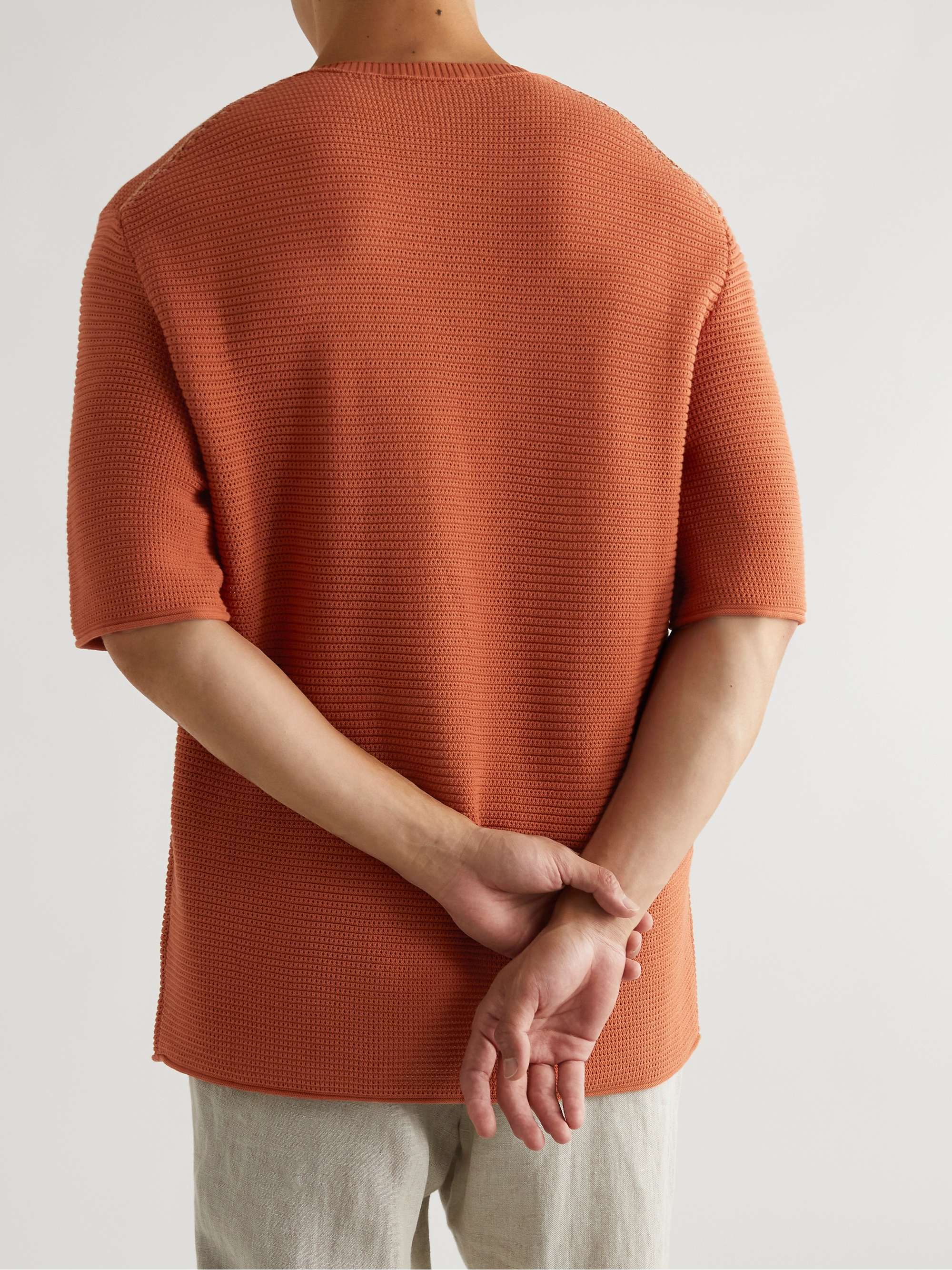 MR P. Pointelle-Knit Organic Cotton T-Shirt