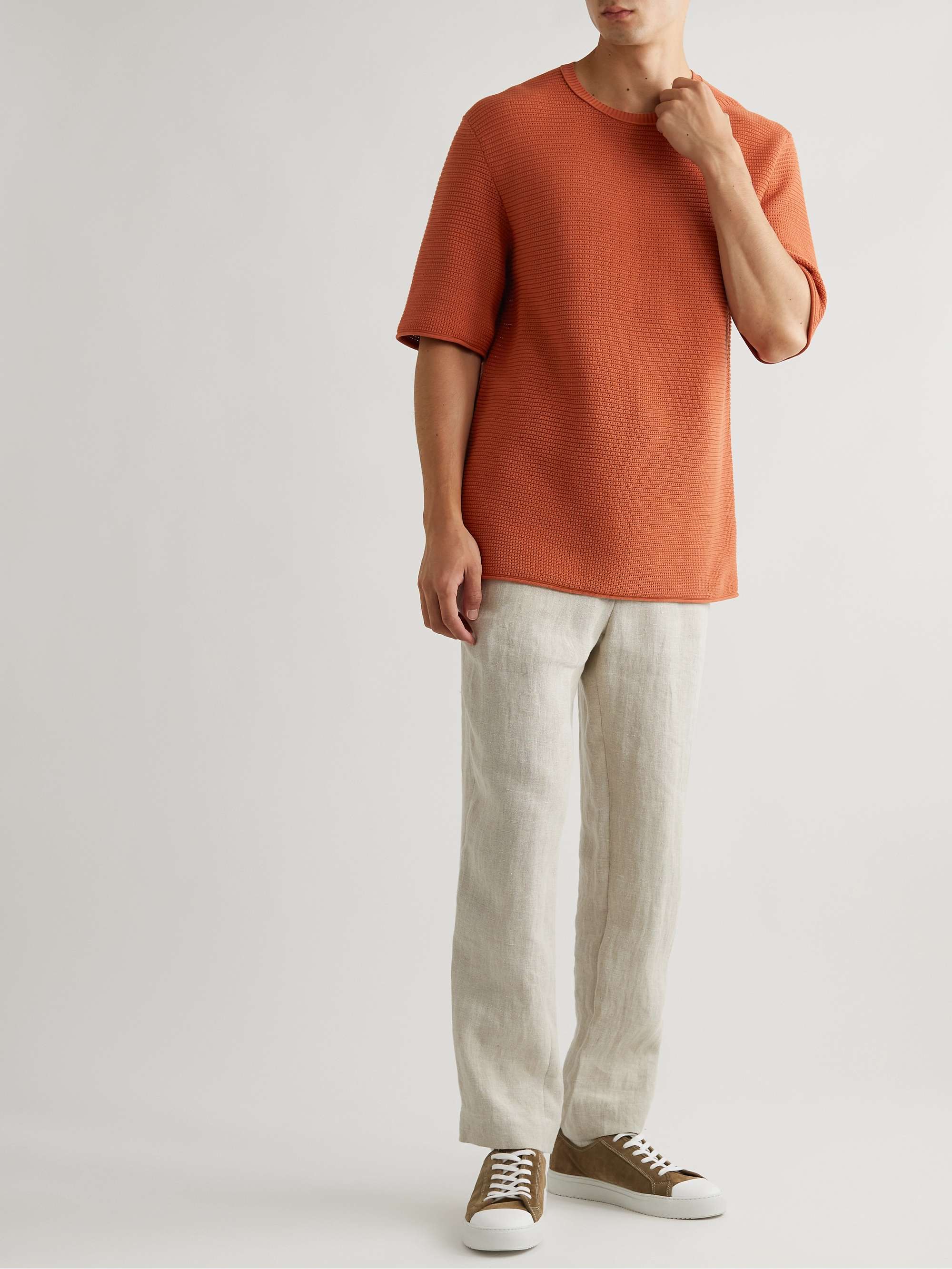 MR P. Pointelle-Knit Organic Cotton T-Shirt