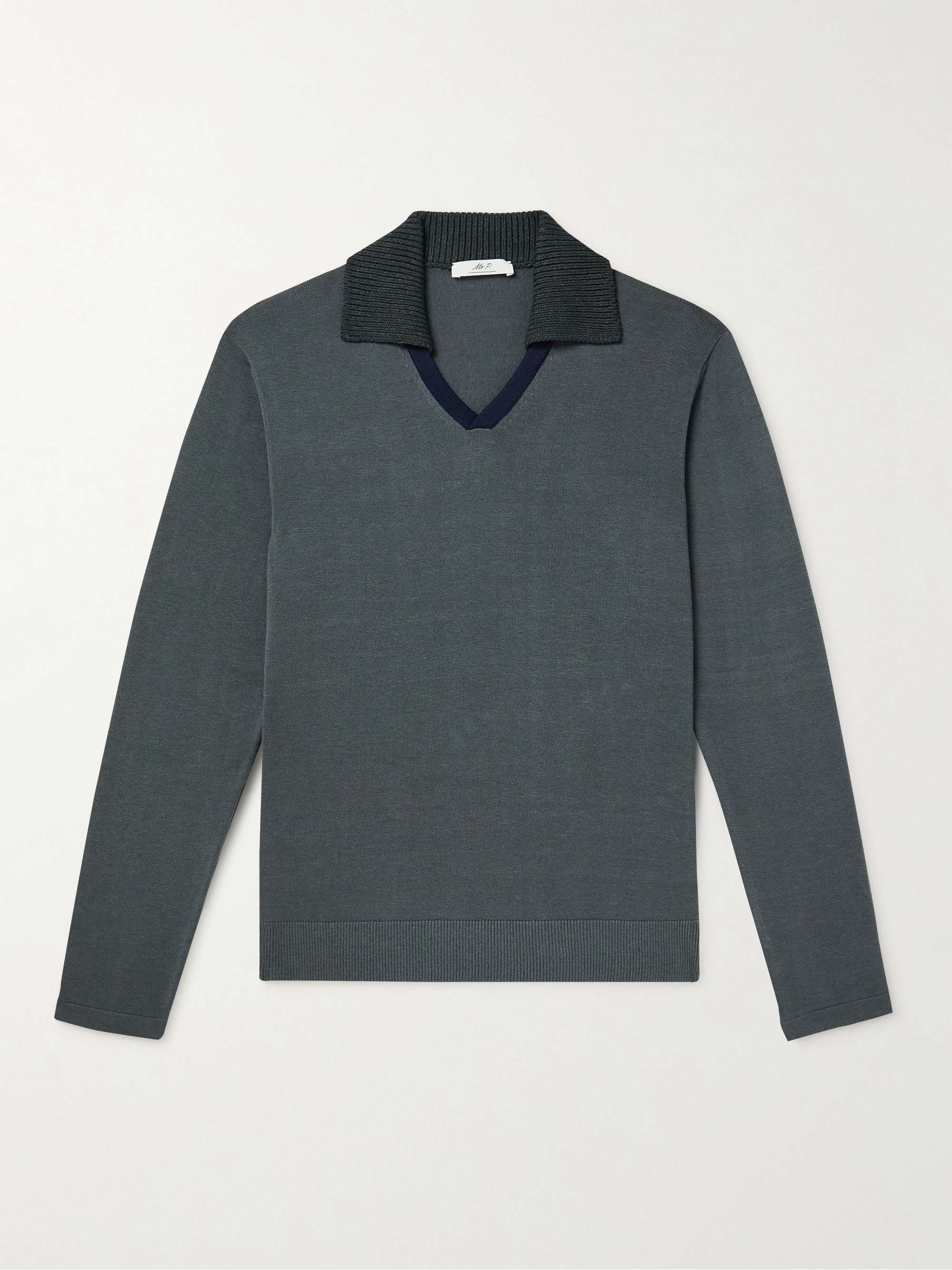 MR P. Colour-Block Organic Cotton and TENCEL™ Lyocell-Blend Polo Shirt for  Men | MR PORTER