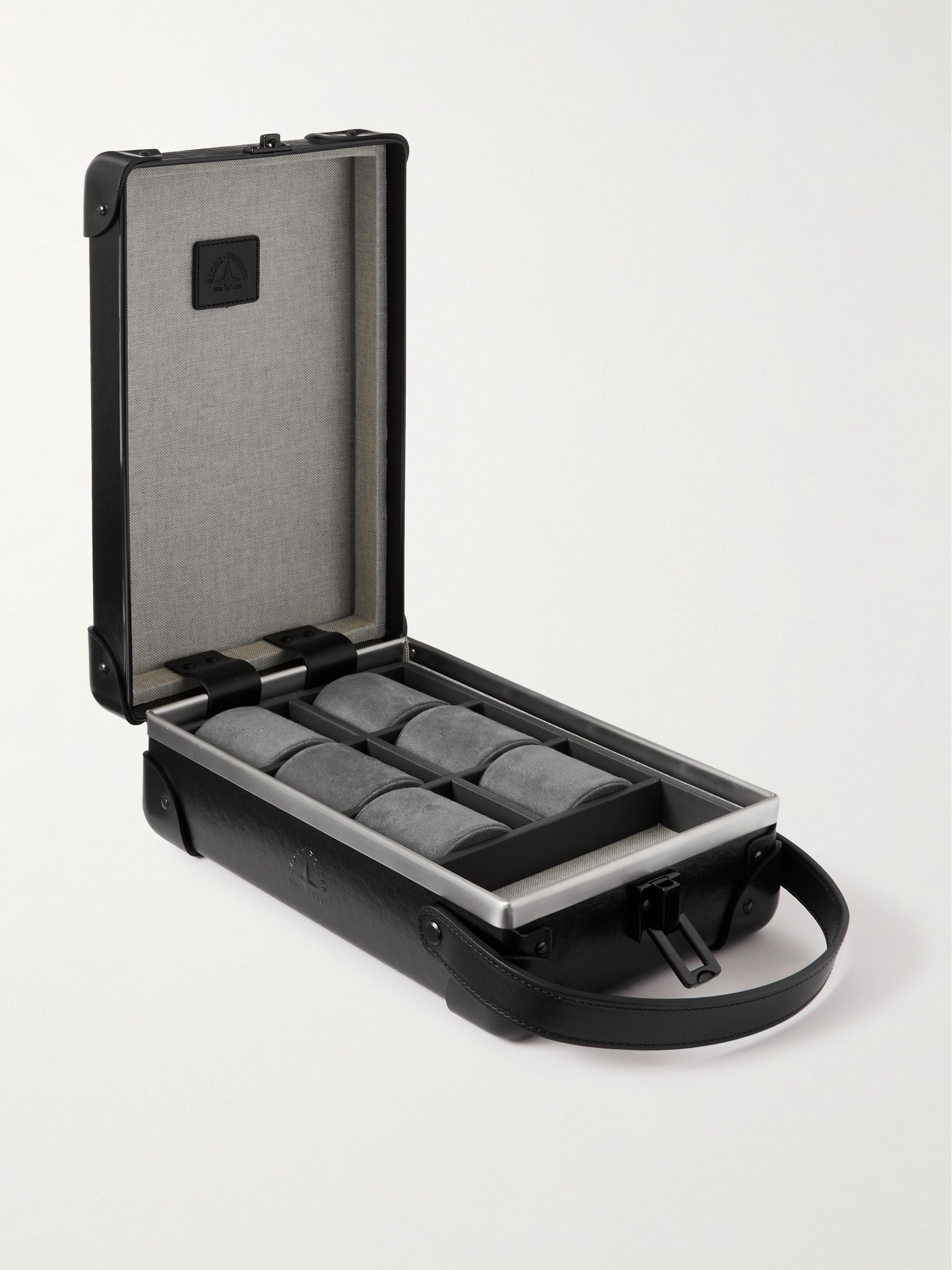 GLOBE-TROTTER Centenary Leather-Trimmed Six-Watch Box