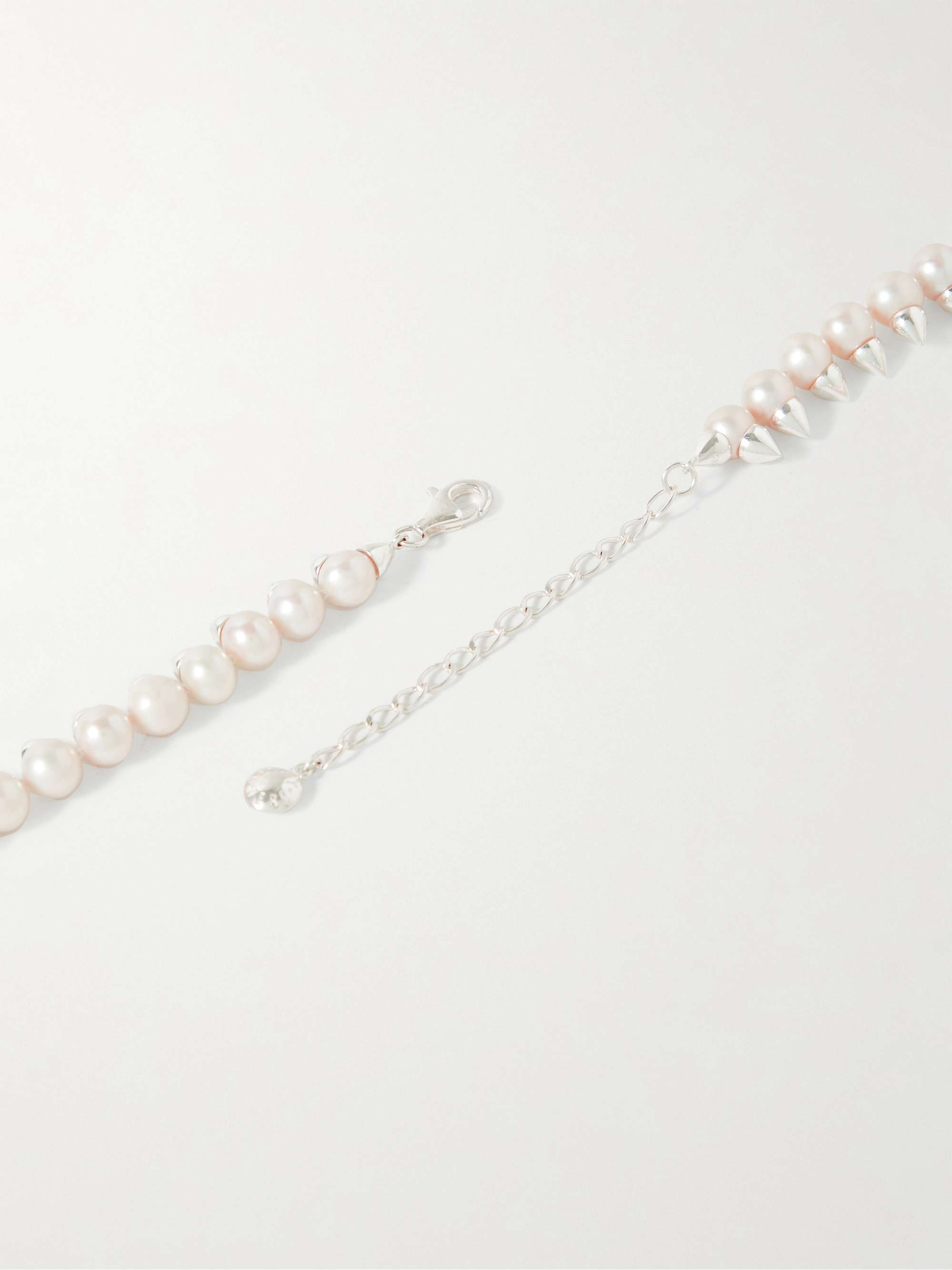 FRY POWERS Silver, Pearl and Enamel Necklace